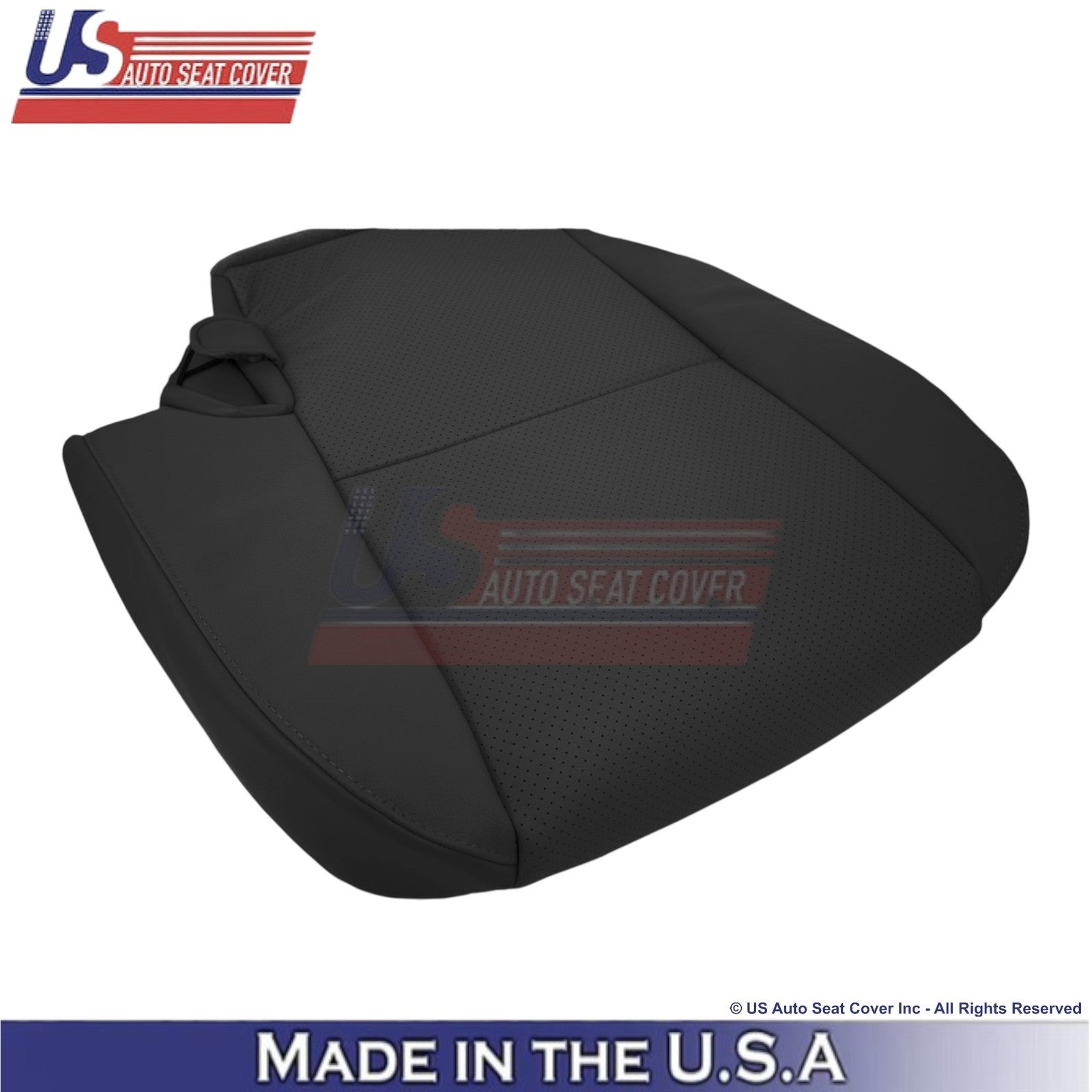 2010-2013 Fits Toyota Tundra Genuine Leather Perf. Rear Bottom Seat Covers Black