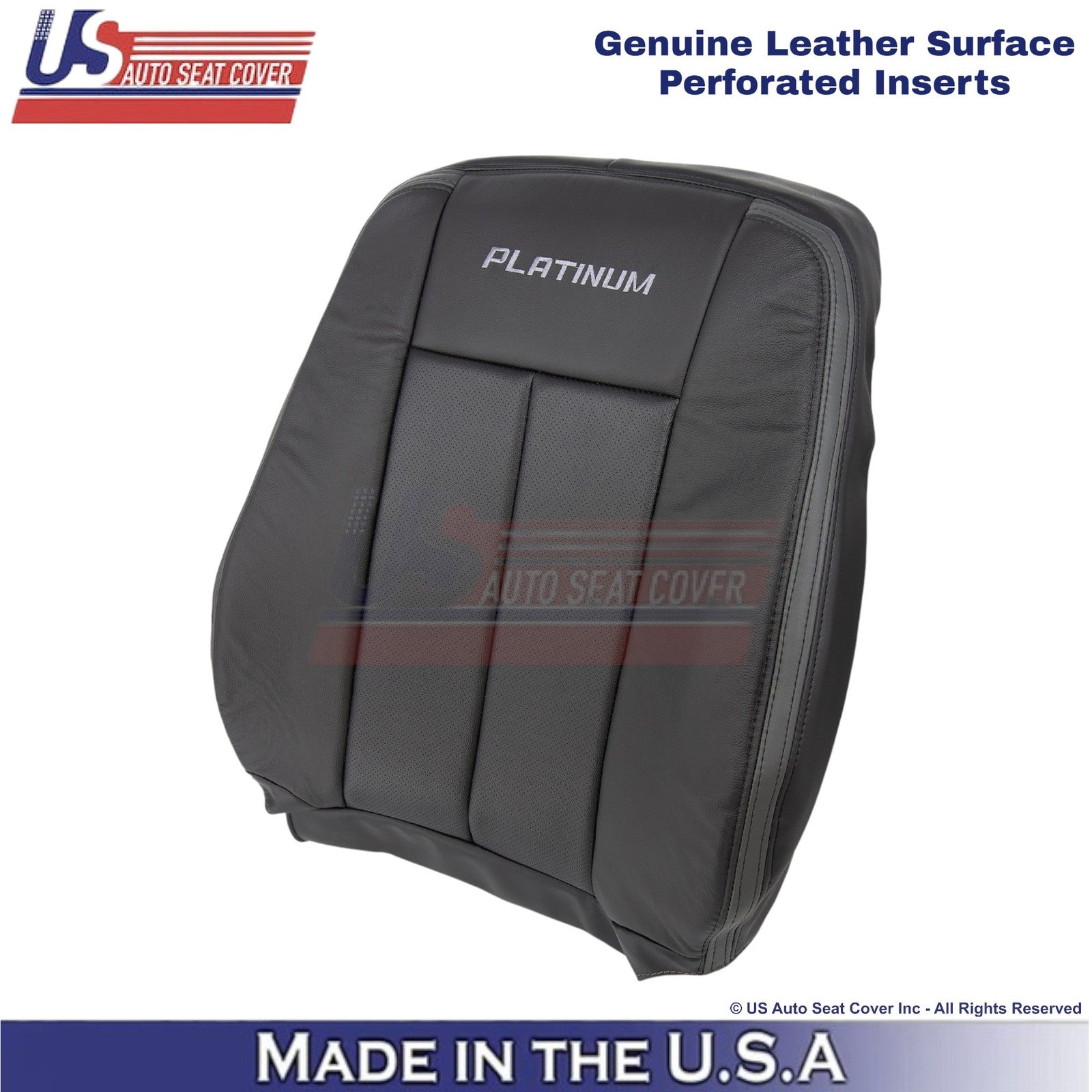 2015-2017 Fits Ford Expedition Platinum Genuine Leather Driver Top Cover Ebony