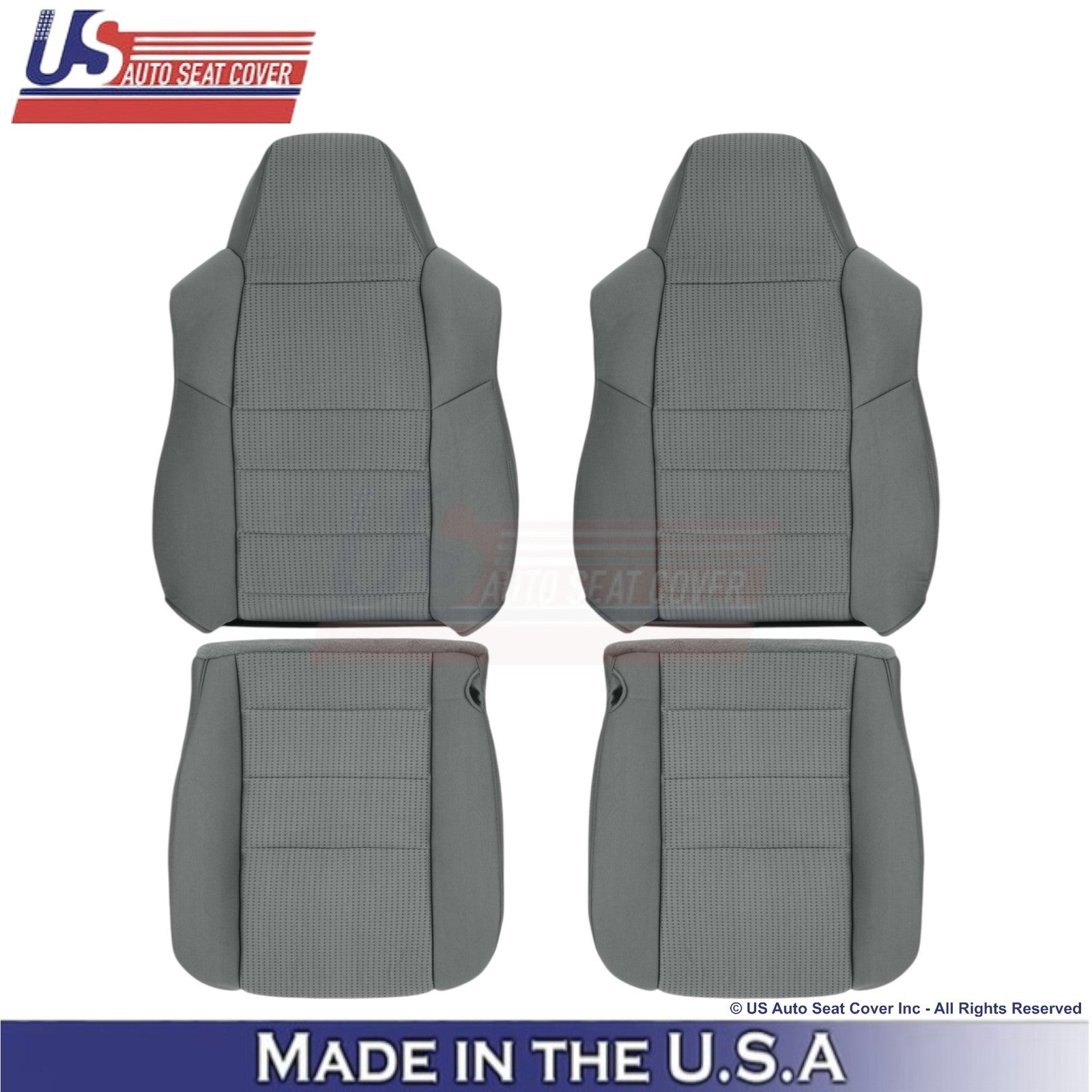 2008-2010 Fits Ford F-250 XLT Cloth Front Replacement Seat Covers Medium Stone