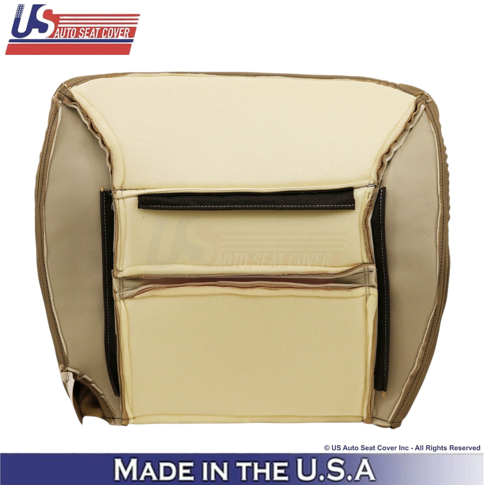 2000-2001 For Ford Excursion Genuine Leather Front w/Armrest Covers Parchment