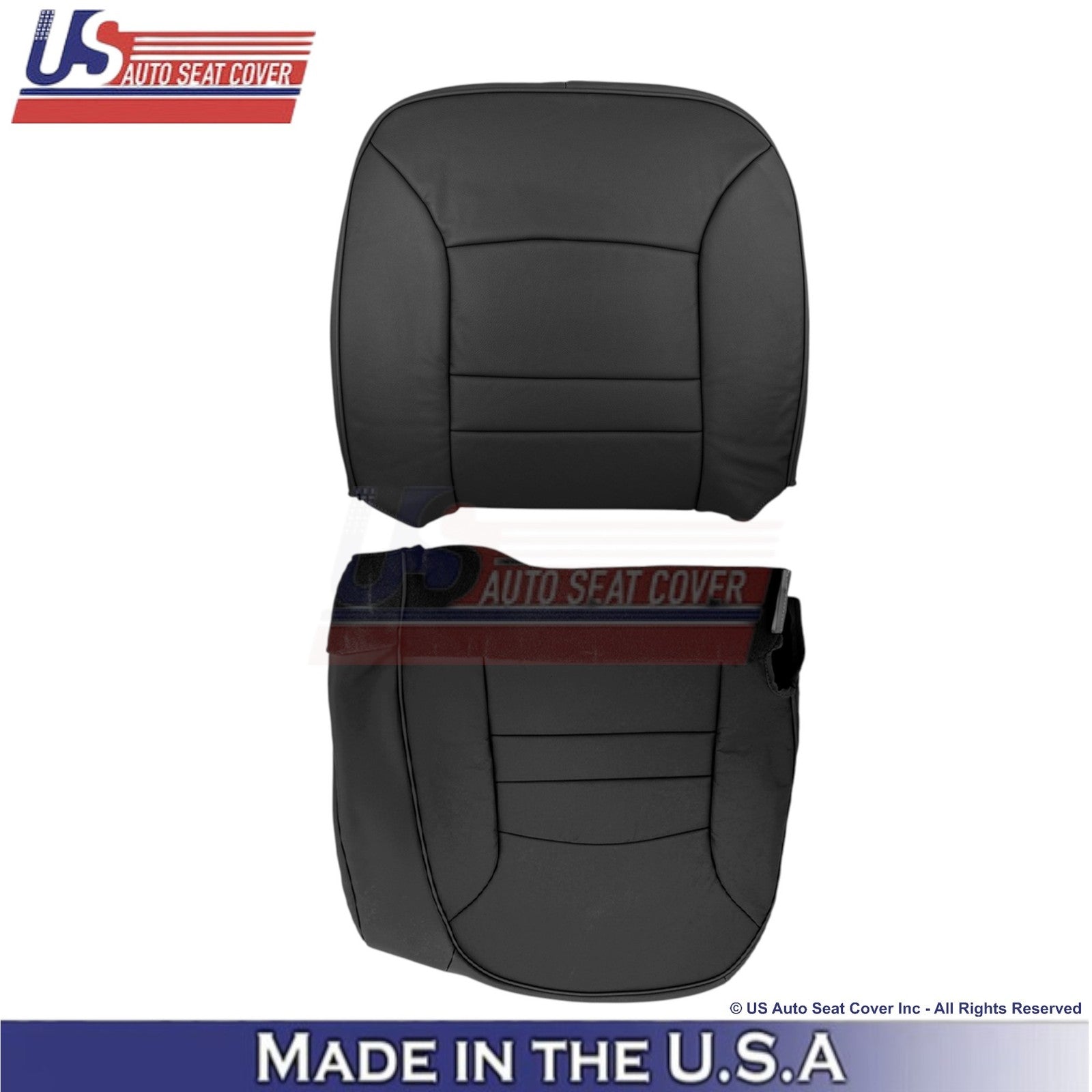2000-2002 Fits Ford Crown Victoria Leatherette Driver Side Seat Covers Black