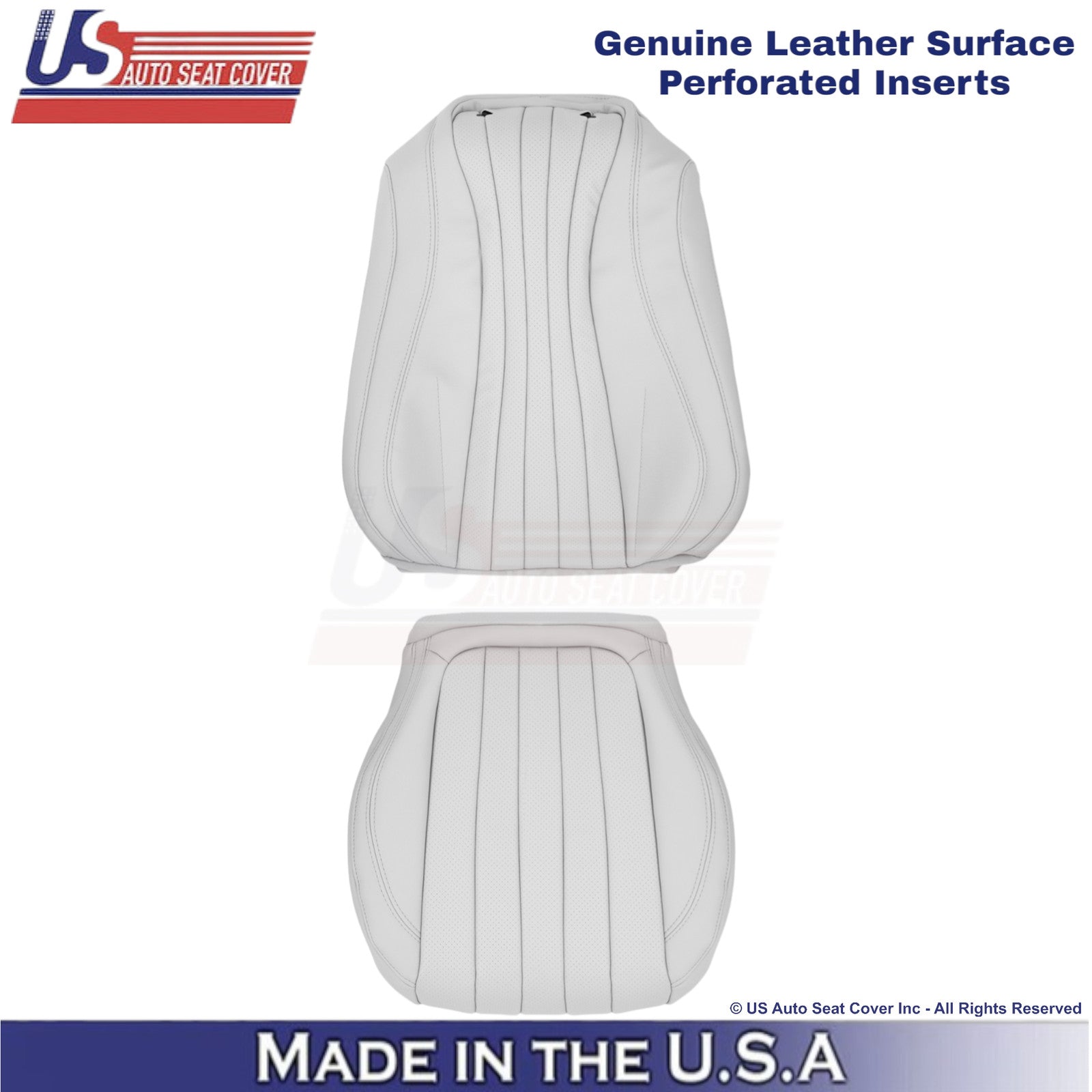 2019-2023 Fits Mercedes Benz E-Class Genuine Leather Front Driver Covers White