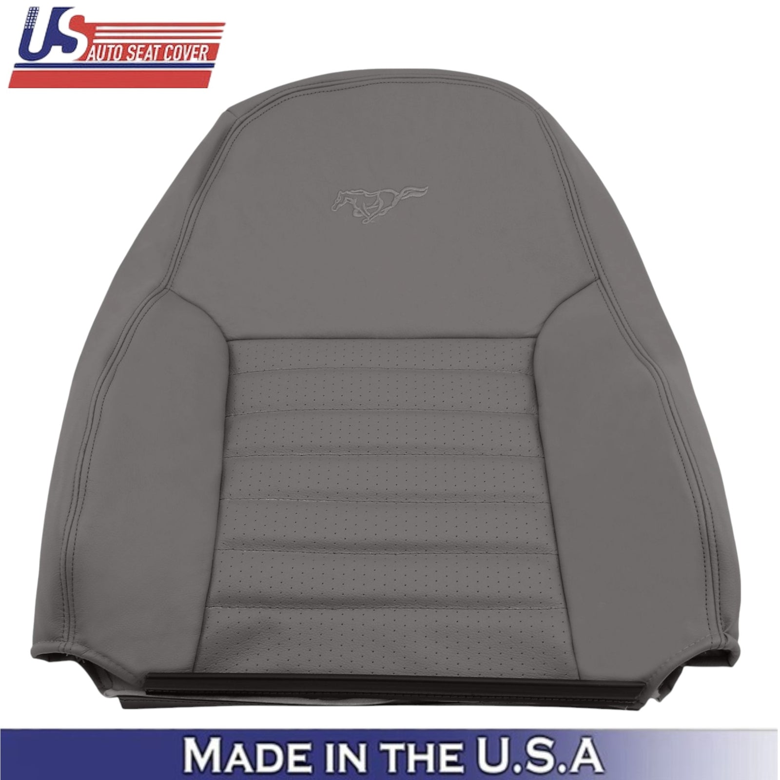 1999-2004 For Ford Mustang GT Leatherette Front Top Seat Covers Medium Graphite