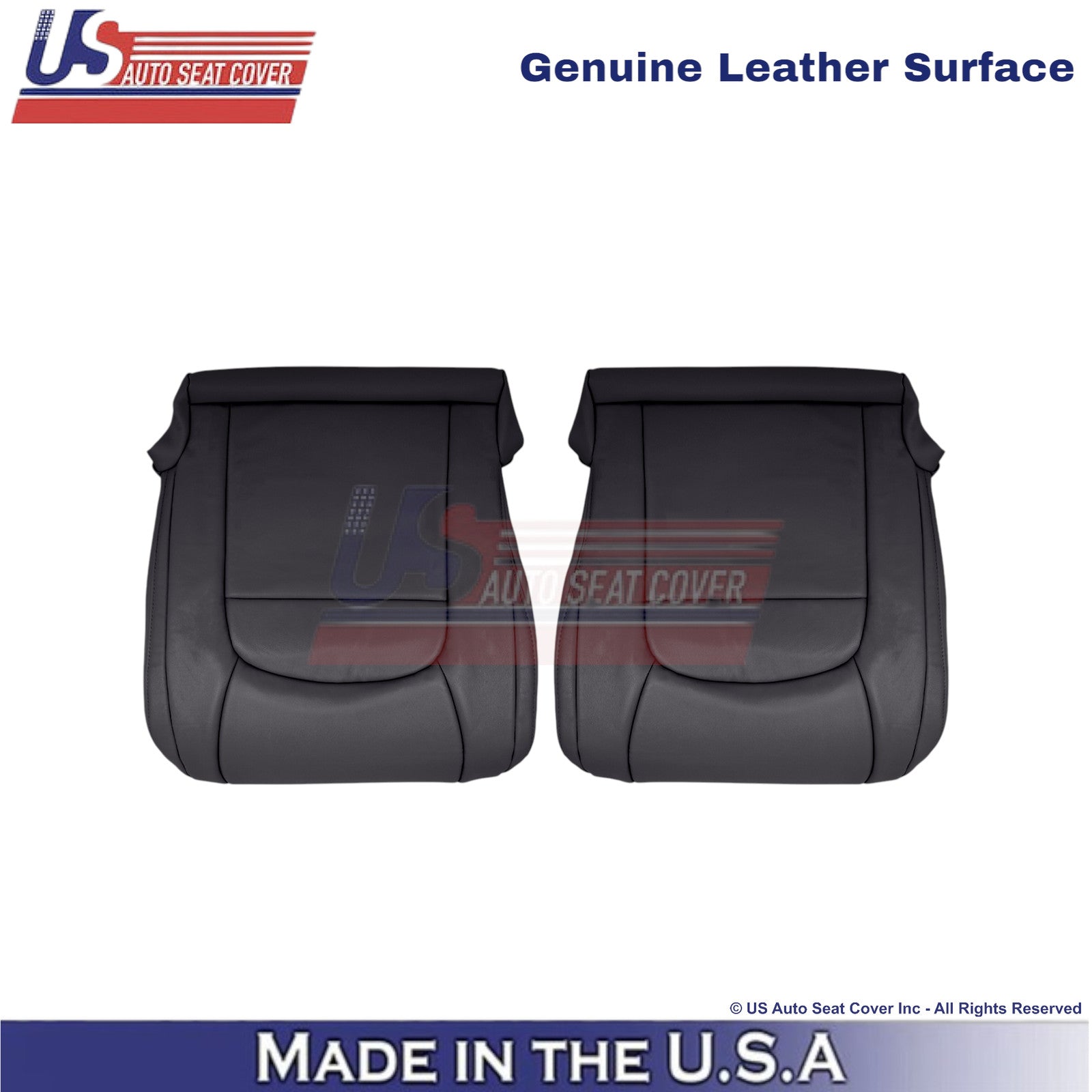 2008-2021 For Toyota Land Cruiser Leather Front Bottom Replacement Covers Black