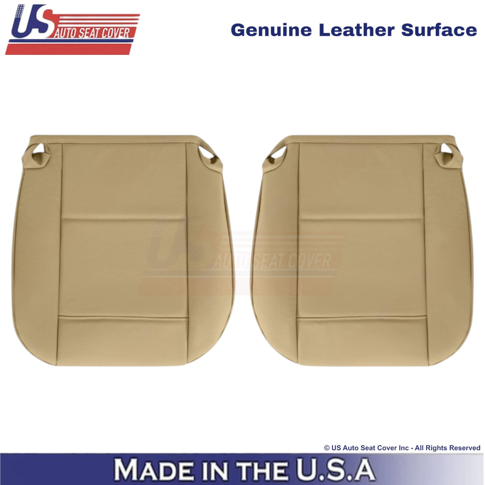 1998-2005 For BMW 3 Series E46 Genuine Leather Front Bottom Seat Covers Beige