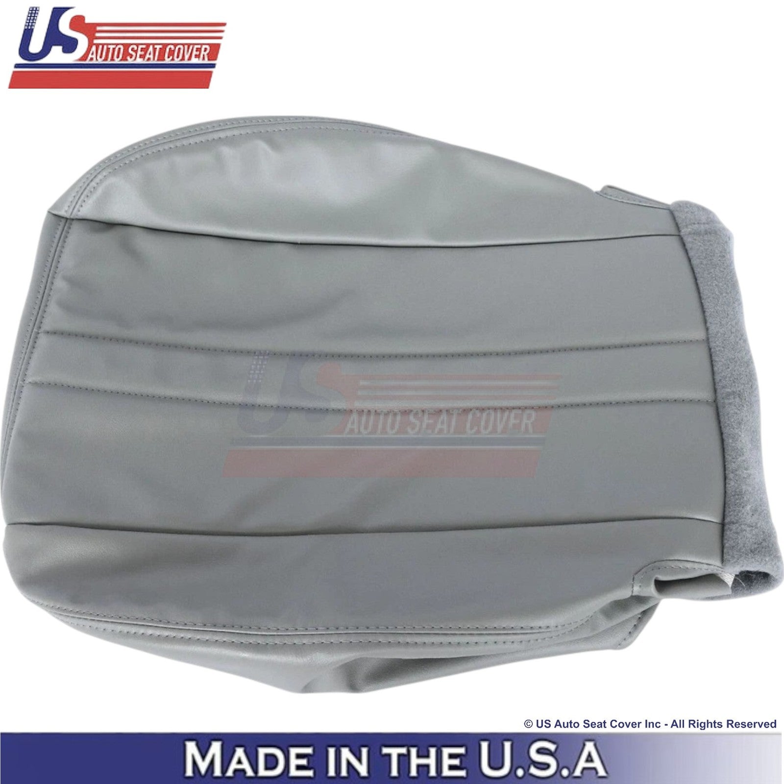 1996-2025 Fits GMC Savana Driver Bottom Leatherette Seat Cover Medium Pewter