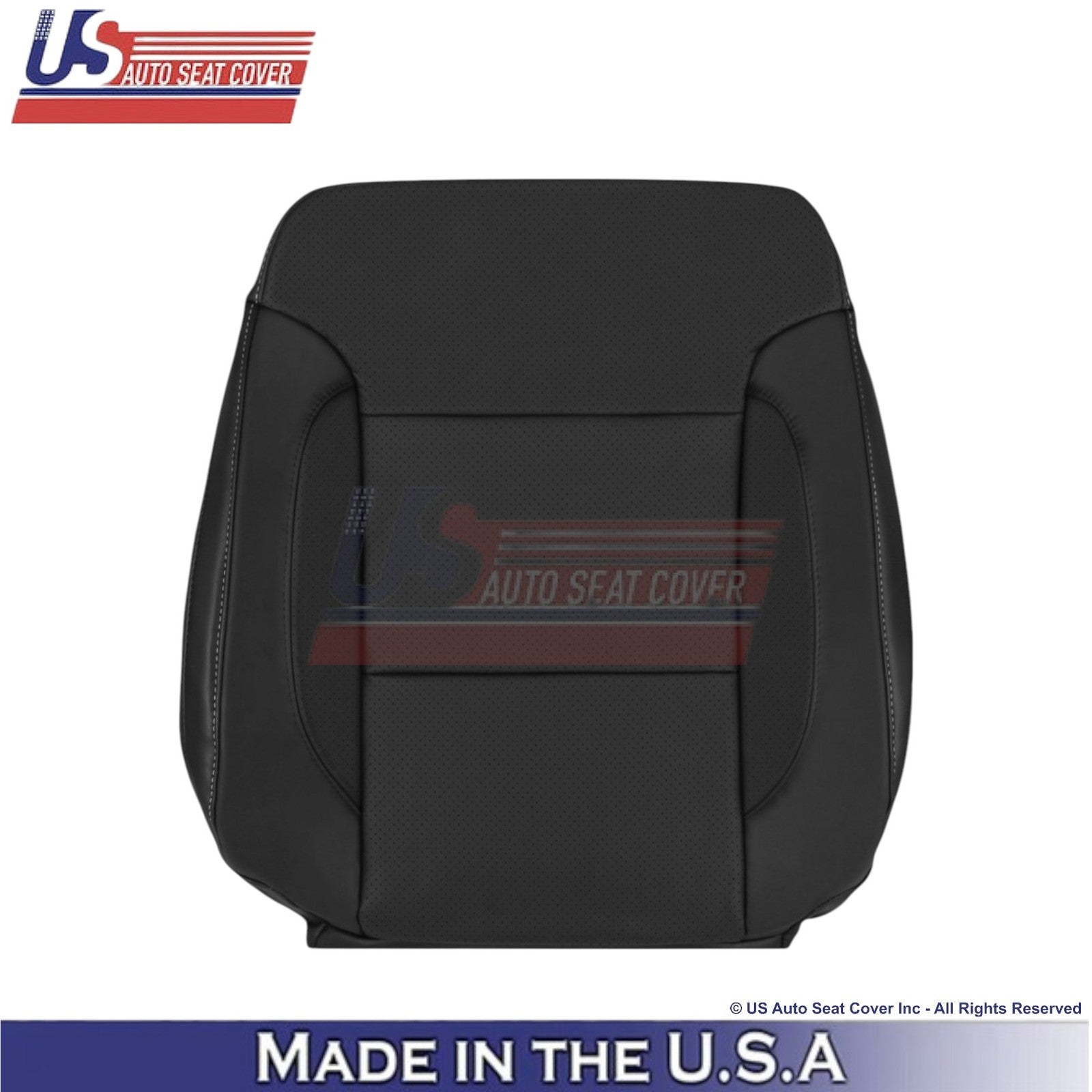2014-2019 For Chevy Silverado 1500 LT Leatherette Perf Driver Side Covers Black