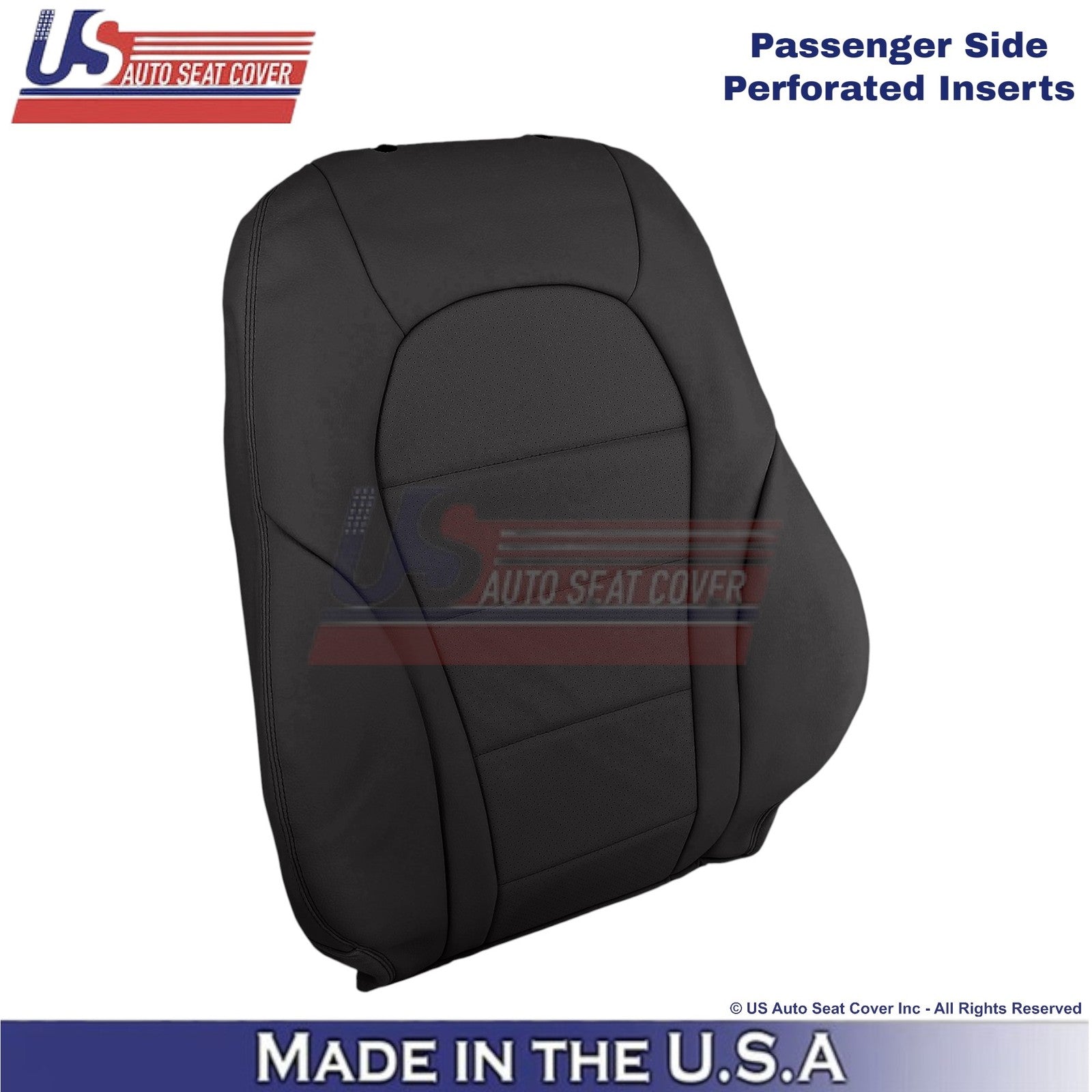 2016-2021 For Mercedes Benz GLC Class Leather Passenger Top Seat Cover Black