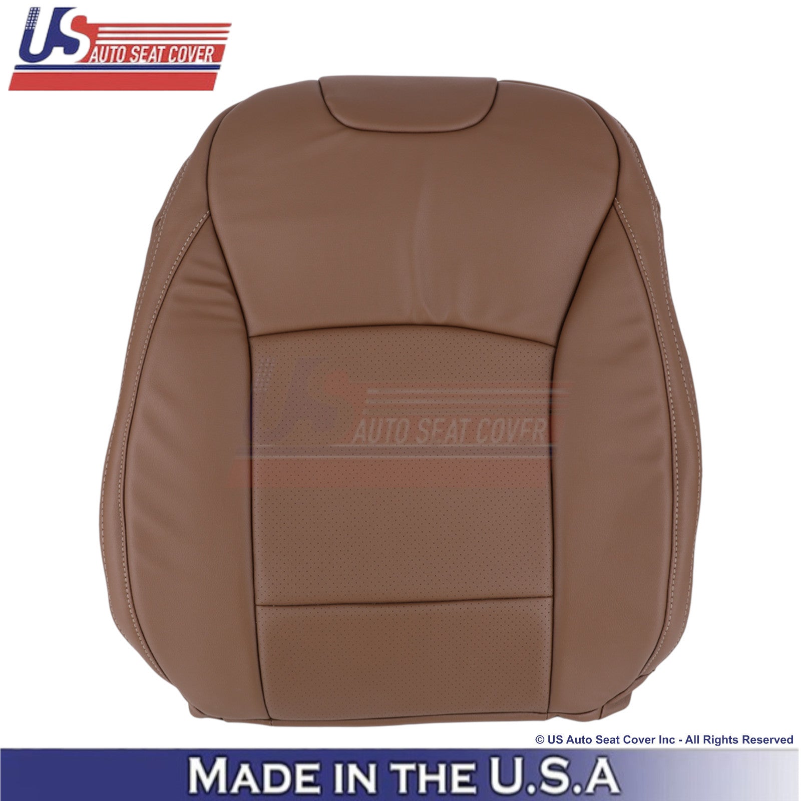 2015-2017 For Subaru Outback Leatherette Front Top Replacement Seat Covers Brown