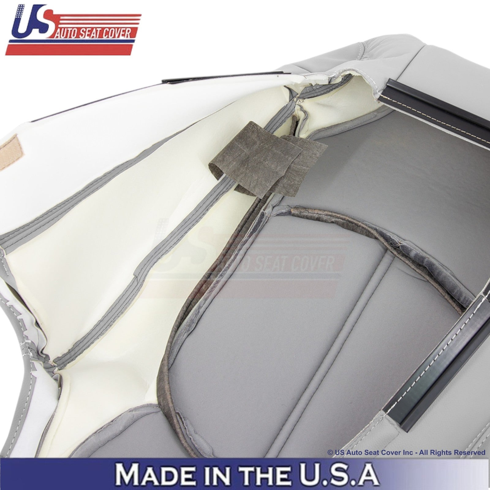 2013-2016 Fits GMC Acadia Genuine Leather Passenger Top Seat Cover Lt. Titanium