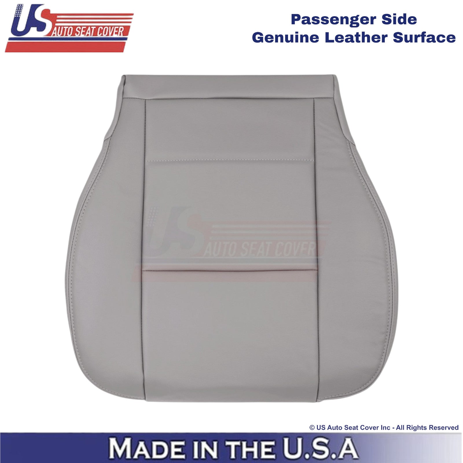 2000-2004 For Toyota Tundra Genuine Leather Passenger Bottom Seat Cover Charcoal