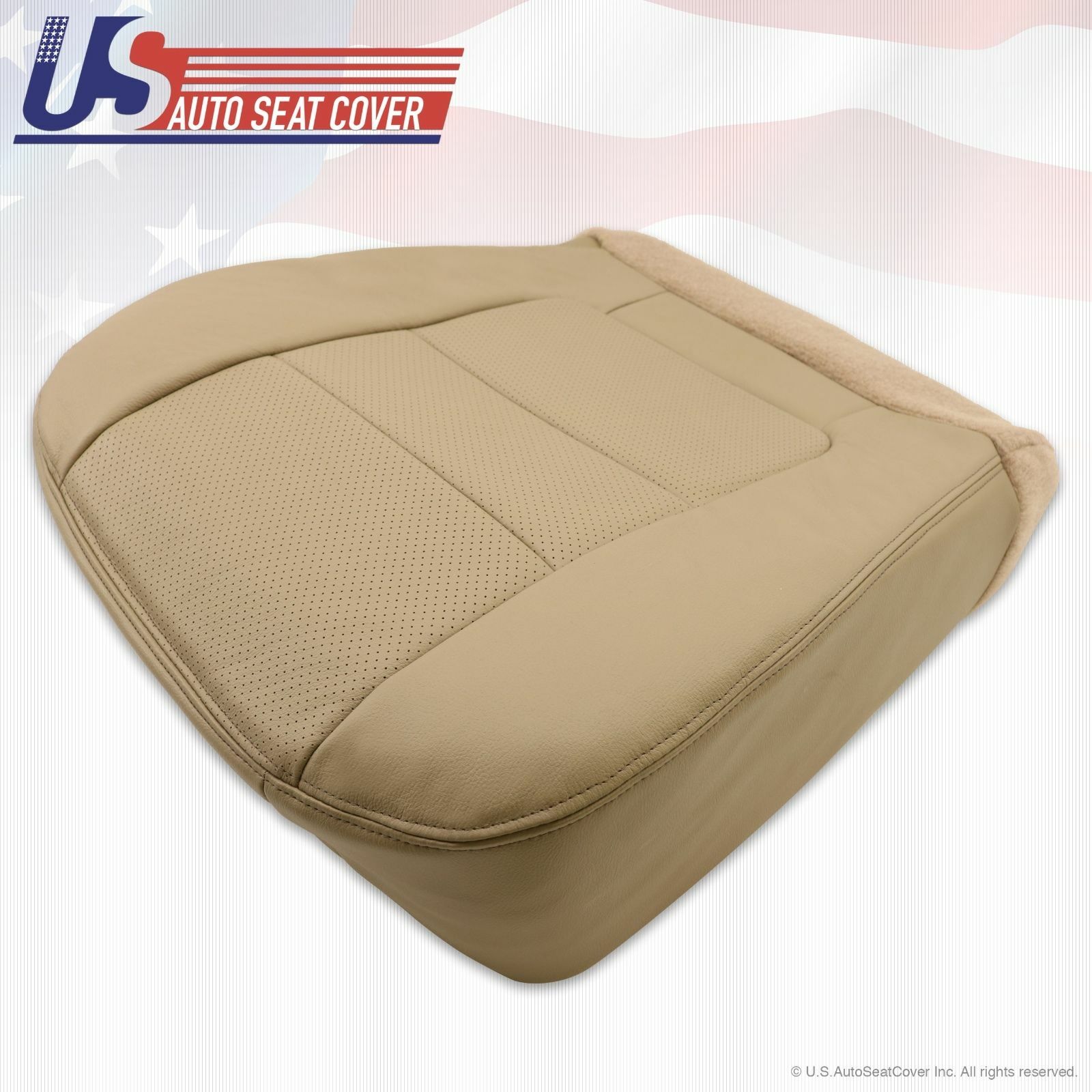 2001 Ford F-250 F-350 Lariat Driver Bottom Leather Seat Cover Parchment TAN