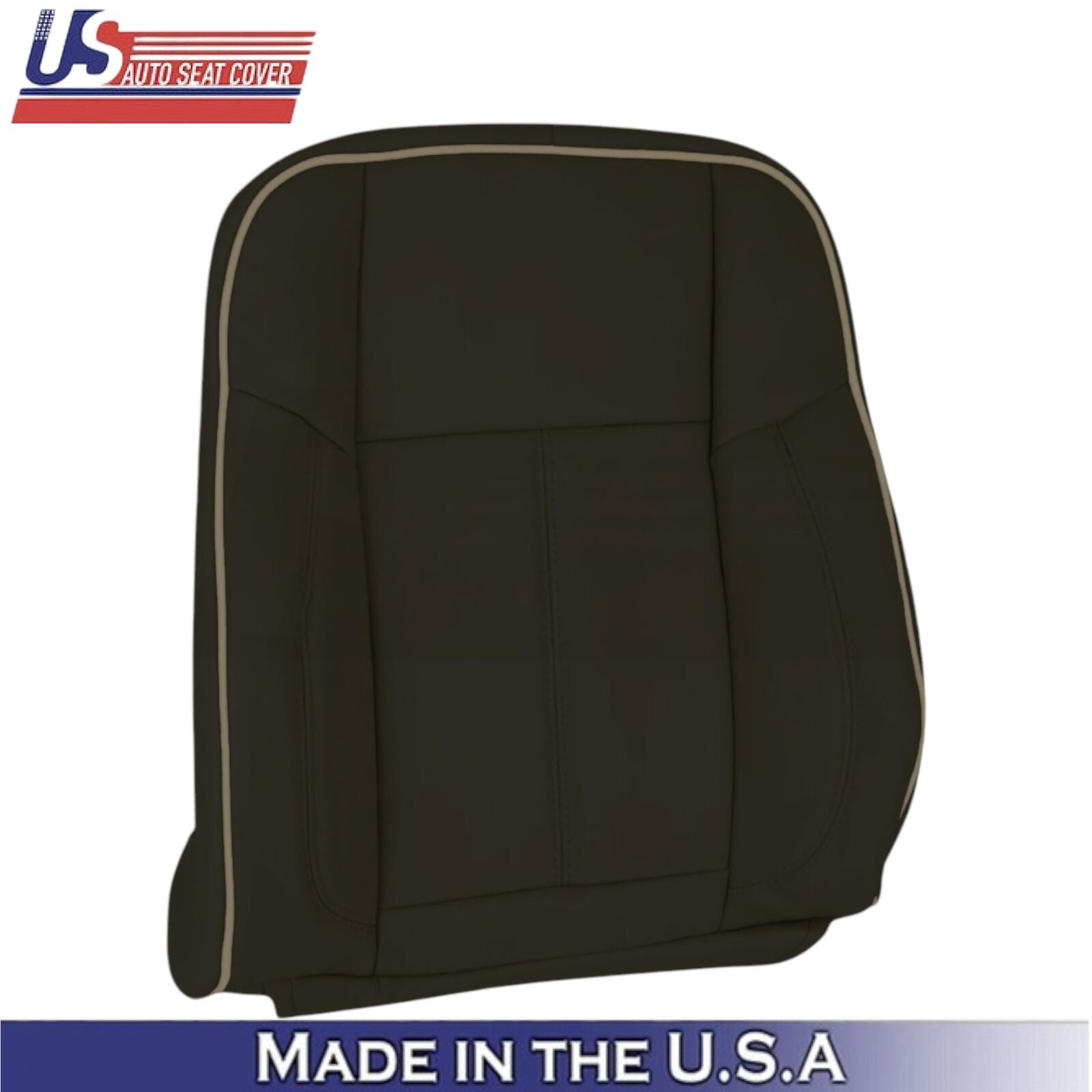2006-2010 For Hummer H3 Genuine Leather Driver Top & Bottom Seat Covers Ebony