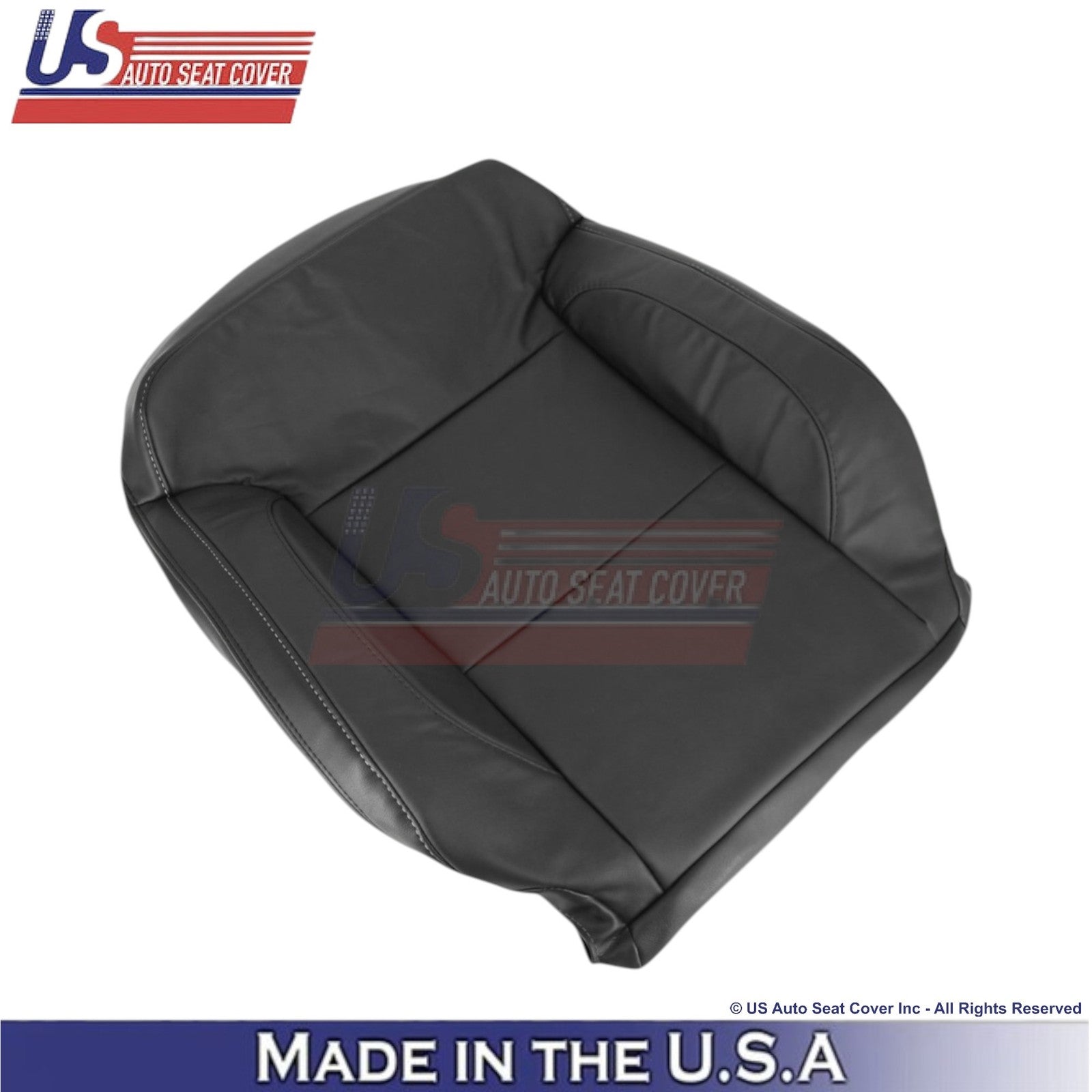2014-2019 For Chevy Silverado 1500 LT Genuine Leather Driver Side Covers Black