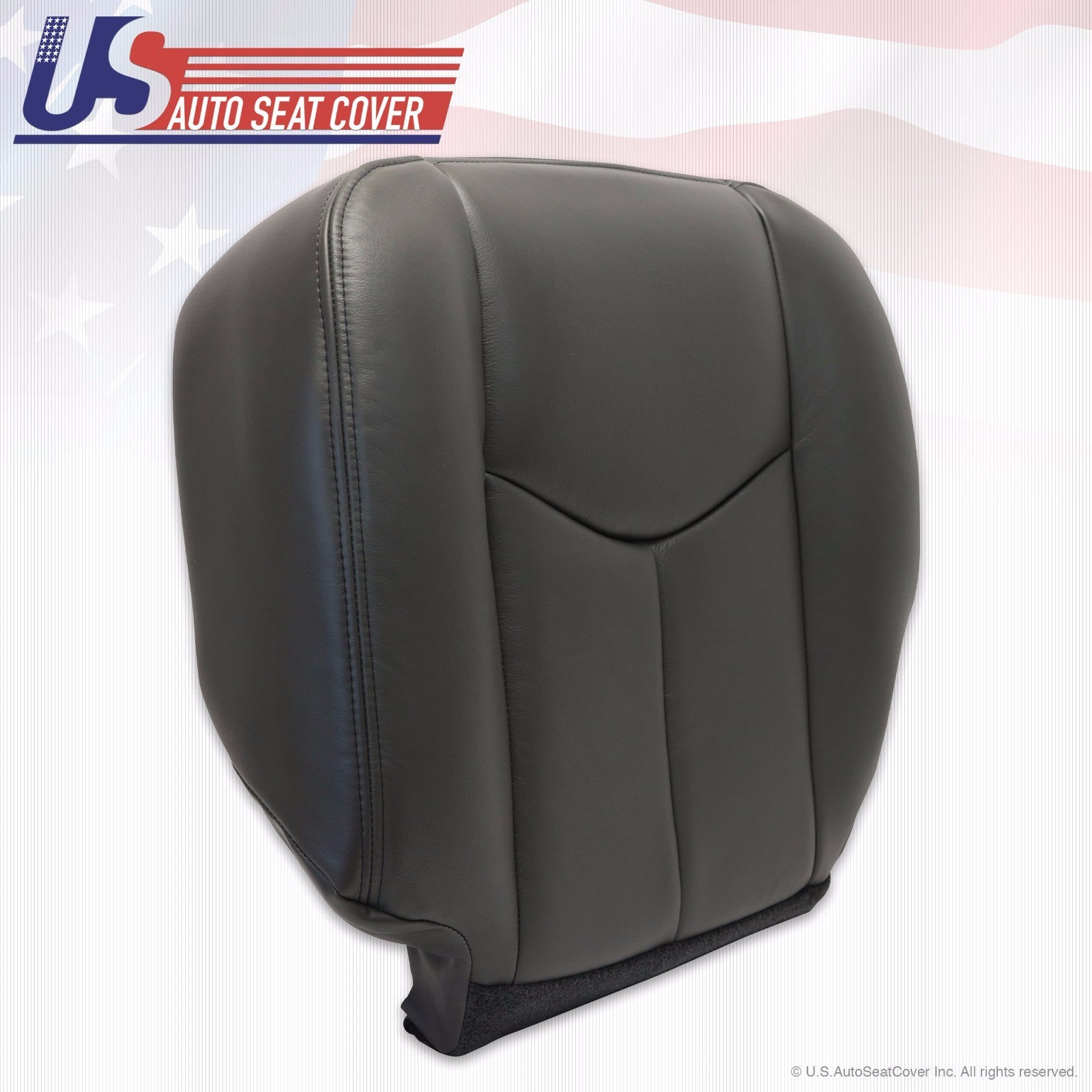 2003 -07 Chevy 2500 HD Driver Bottom Vinyl Seat Cover + Foam Cushion Dark Gray