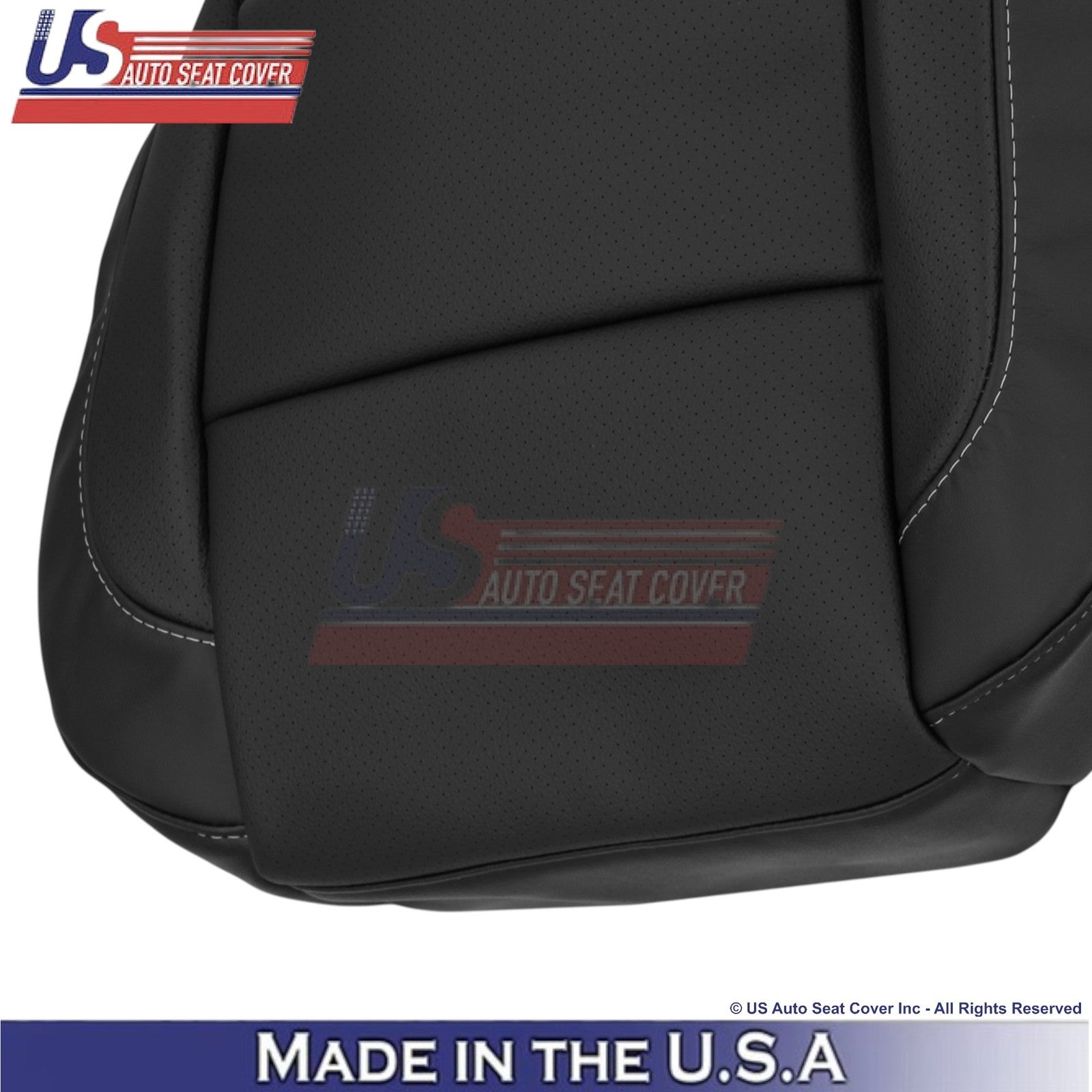 2015-2020 For Chevy Tahoe Leatherette Perf Front Driver Side Covers Jet Black
