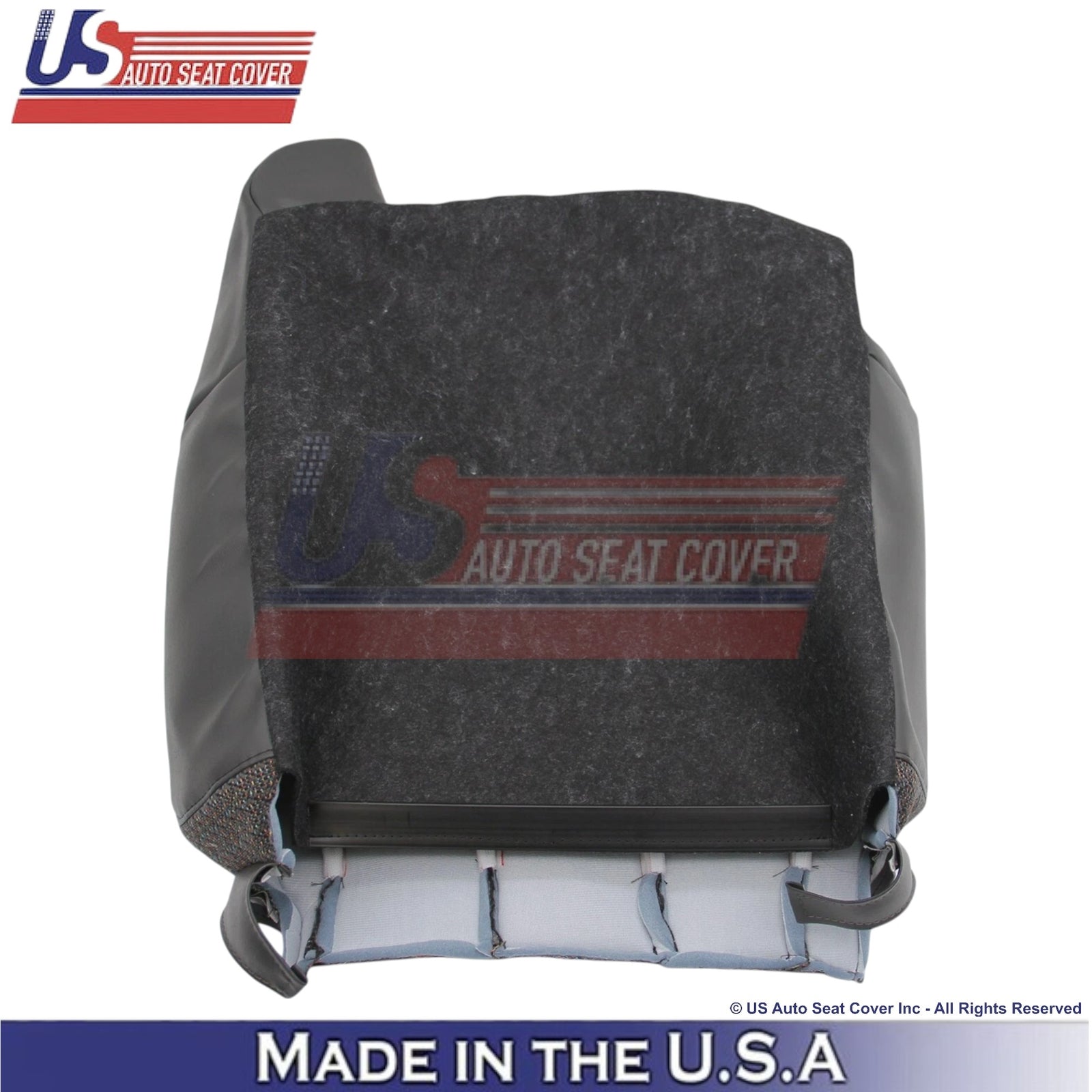 1999-2002 For Chevy Silverado 1500 Cloth Passenger Top & Bottom Seat Covers Gray