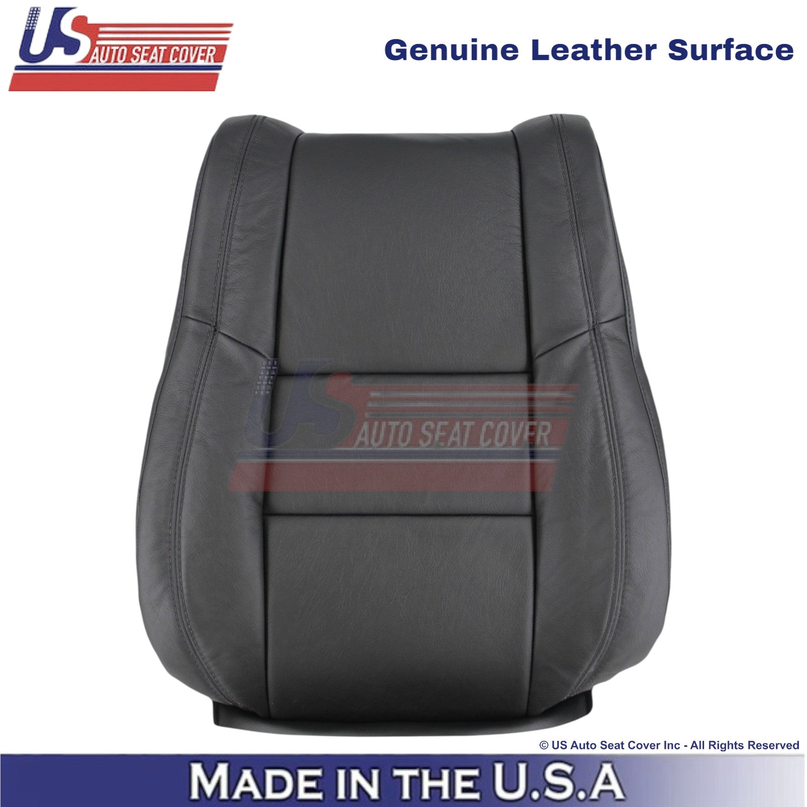 2011-2025 For Dodge Durango Genuine Leather Front Passenger Seat Covers Black