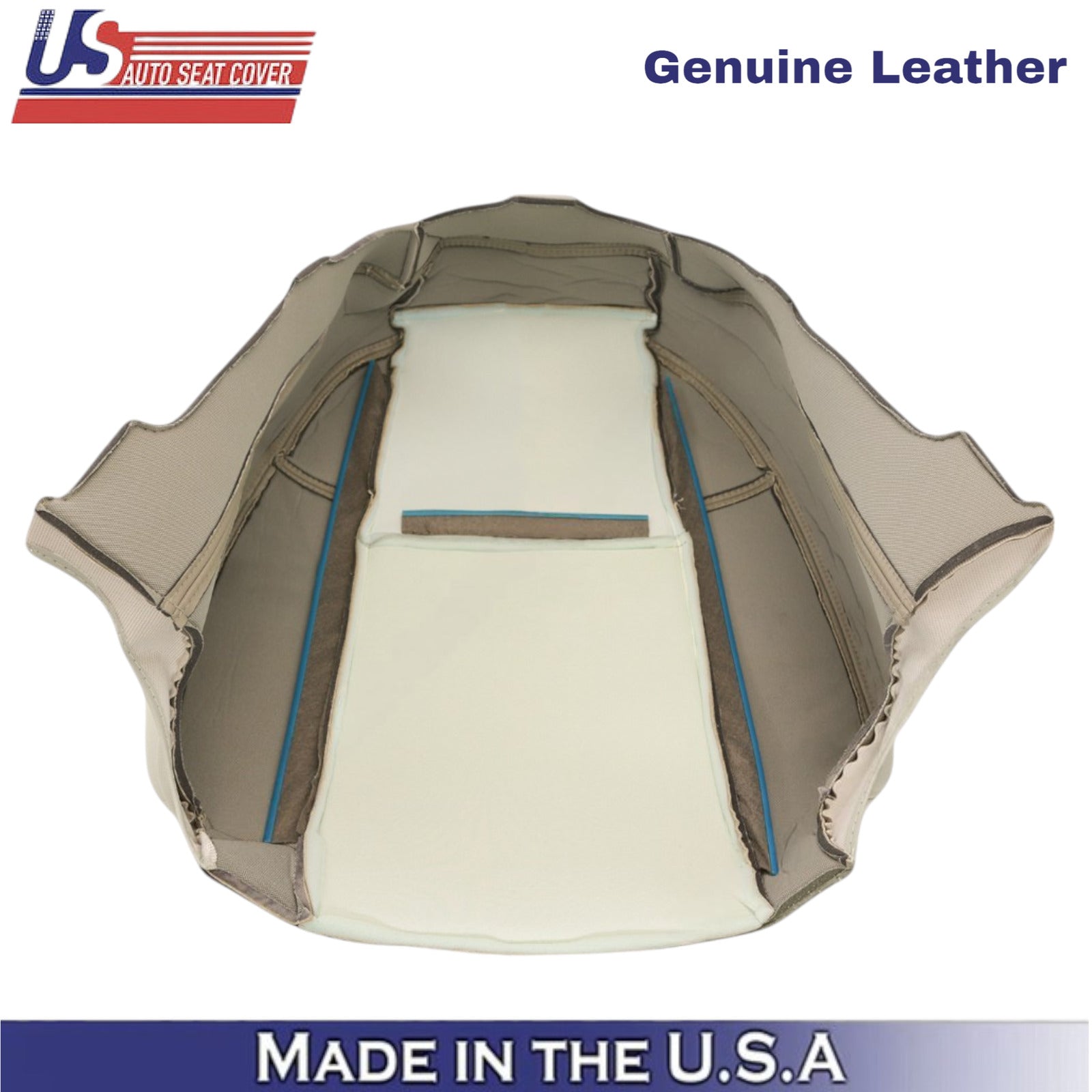 2012-2014 For Chevy Silverado 1500 LTZ Genuine Leather Driver Top Seat Cover Tan