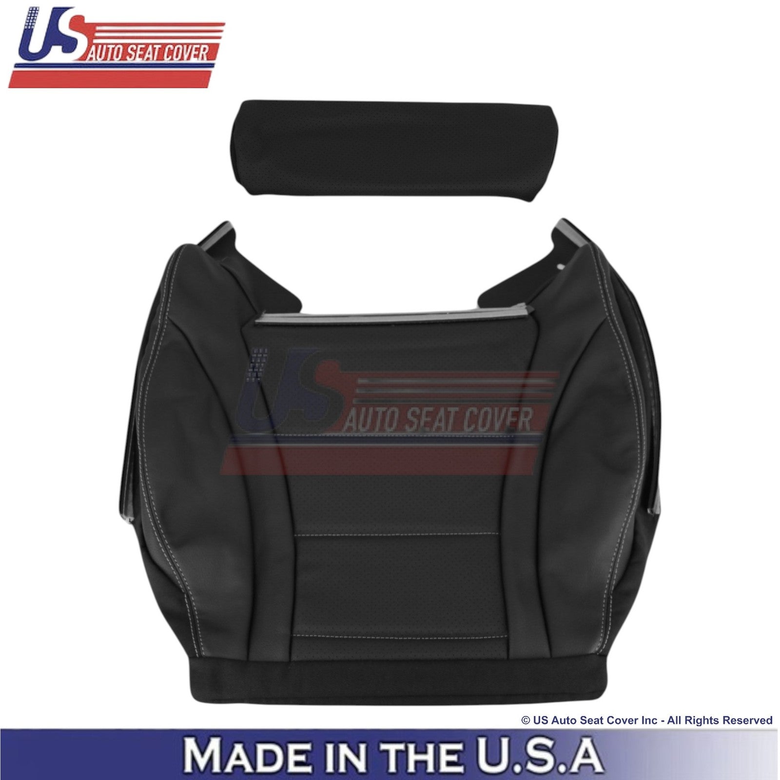 2016-2021 For Mercedes Benz GLC Class Leather Front Bottom Seat Covers Black