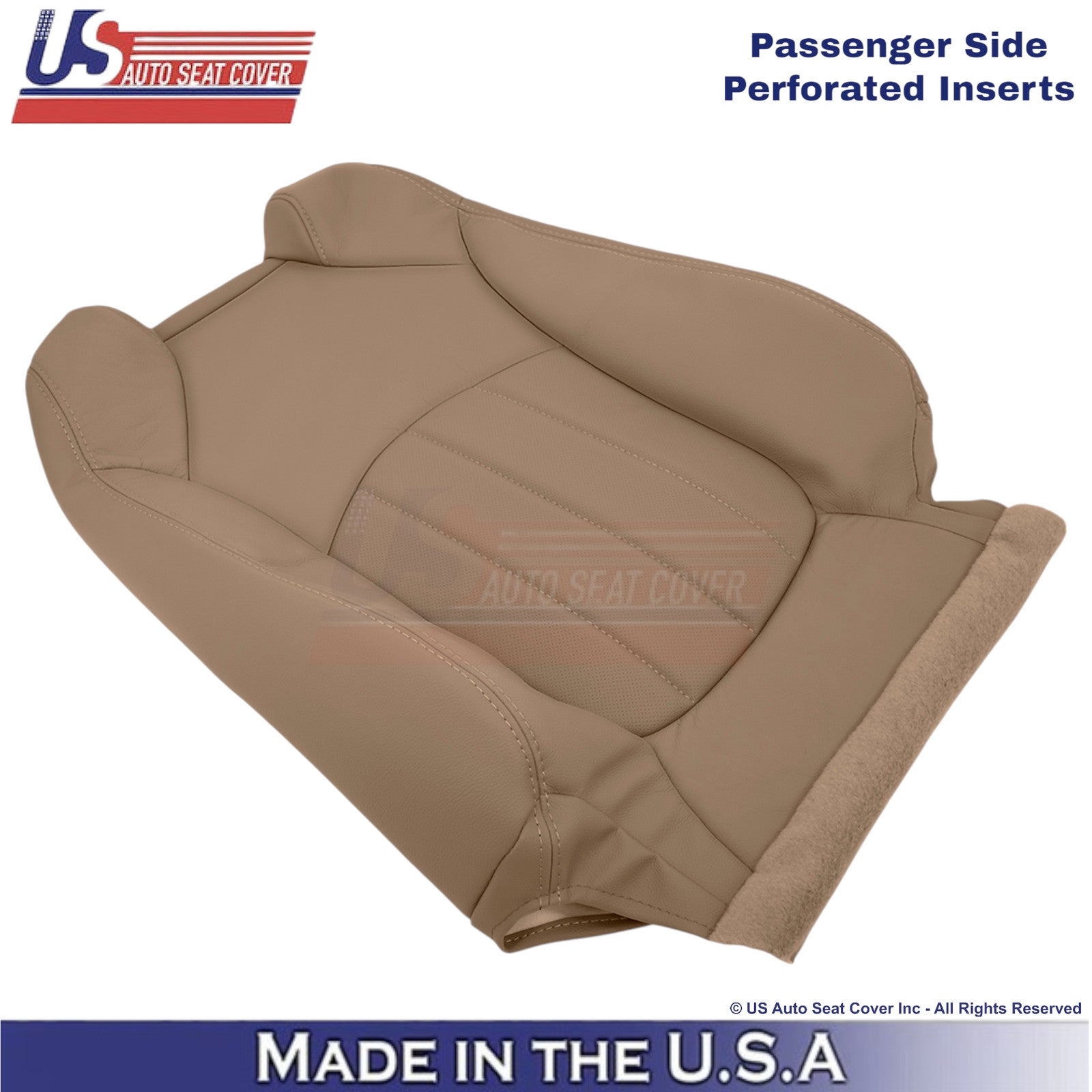 2013-2017 For Buick Enclave Leatherette Passenger Top Seat Cover Choccachino