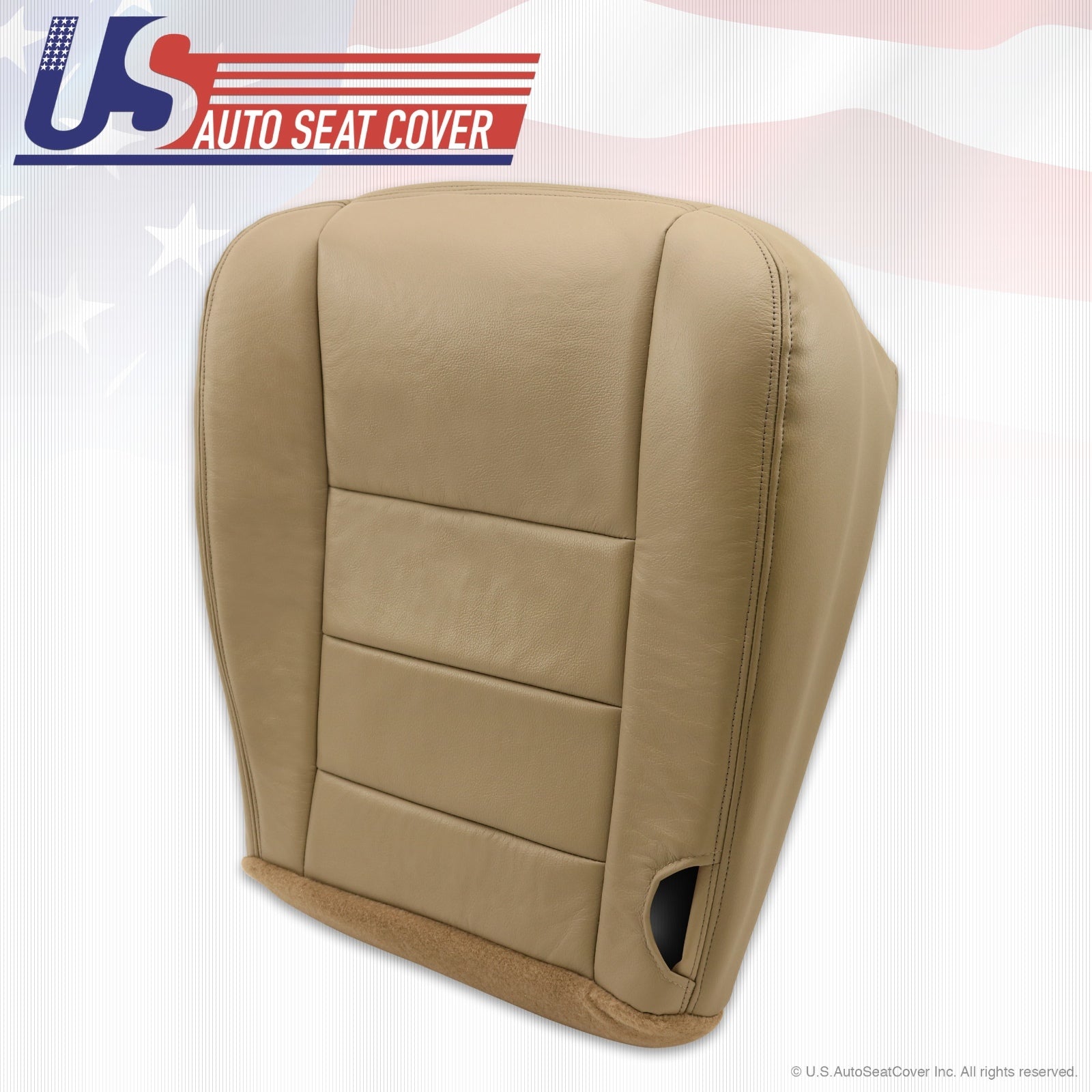 2002-2004 Ford Excursion Lmtd. Driver & Passenger Bottom Leather SeatCover Tan