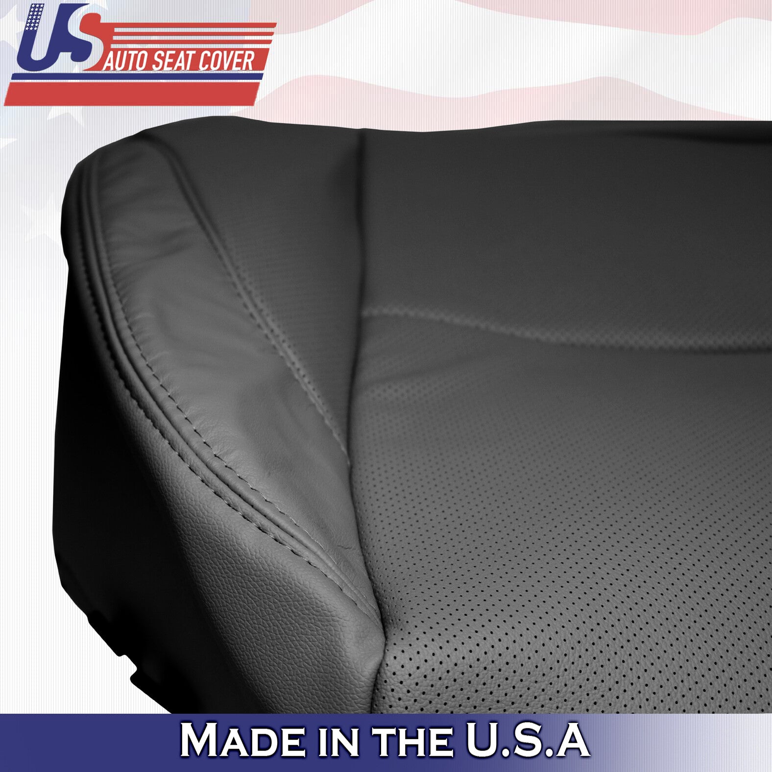 Fits 2007 - 2012 Lexus ES350 Rear Bench Bottom Perforated Leather Cover Black