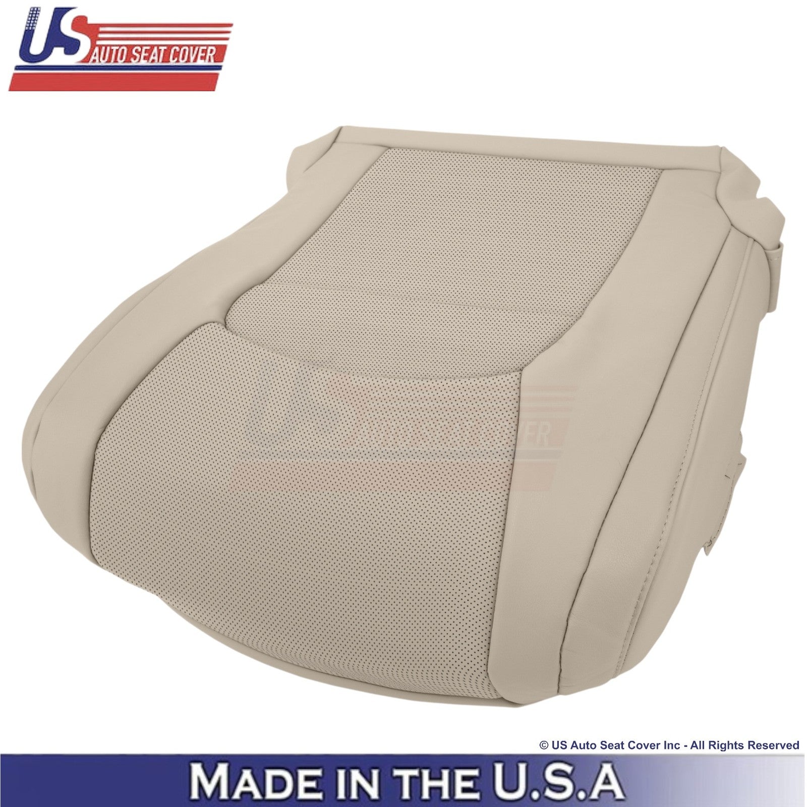 2008-2021 For Toyota Land Cruiser Genuine Leather Perf. Front Bottom Covers Tan