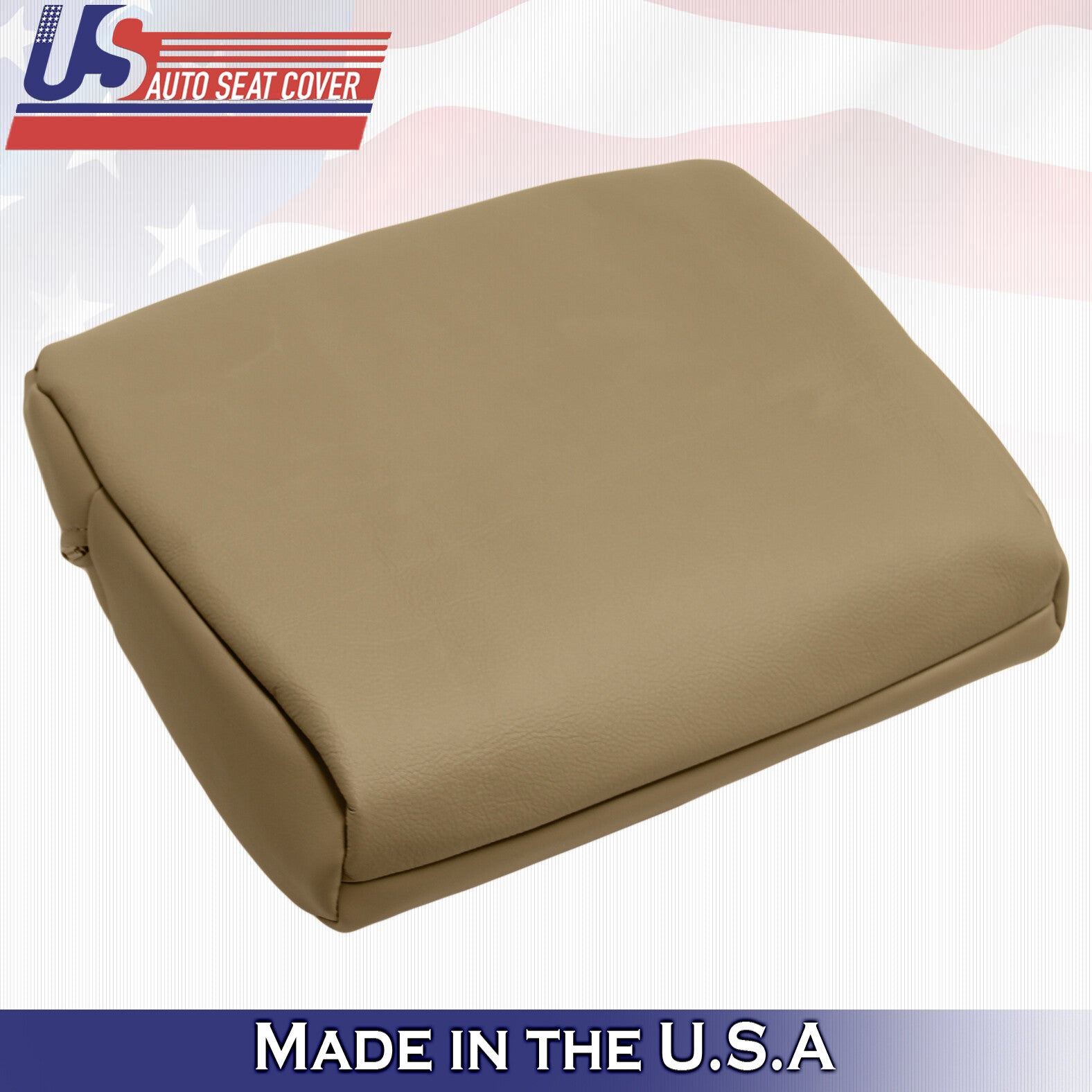 2001 Fits Ford F450 F550 Lariat Rear Bench TOP  Leather Cover Tan + Rear Armrest