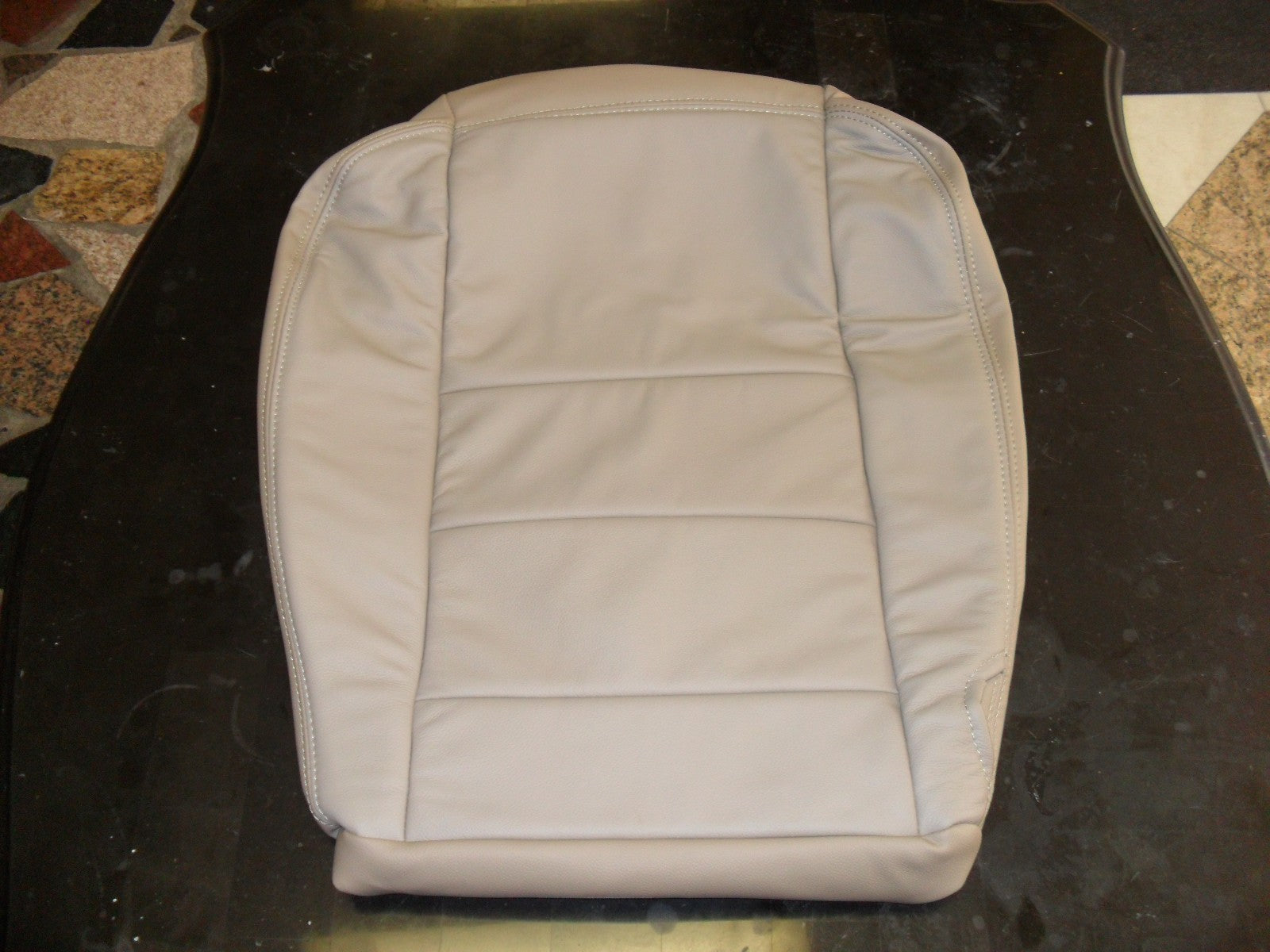 2002 2003 Ford F250 F350 Lariat Driver Bottom Leather Seat Cover TAN