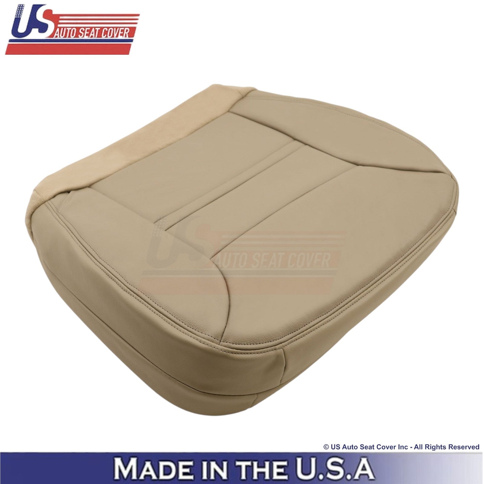 2000-2001 For Ford Excursion Leatherette Front w/Armrest Covers Medium Parchment