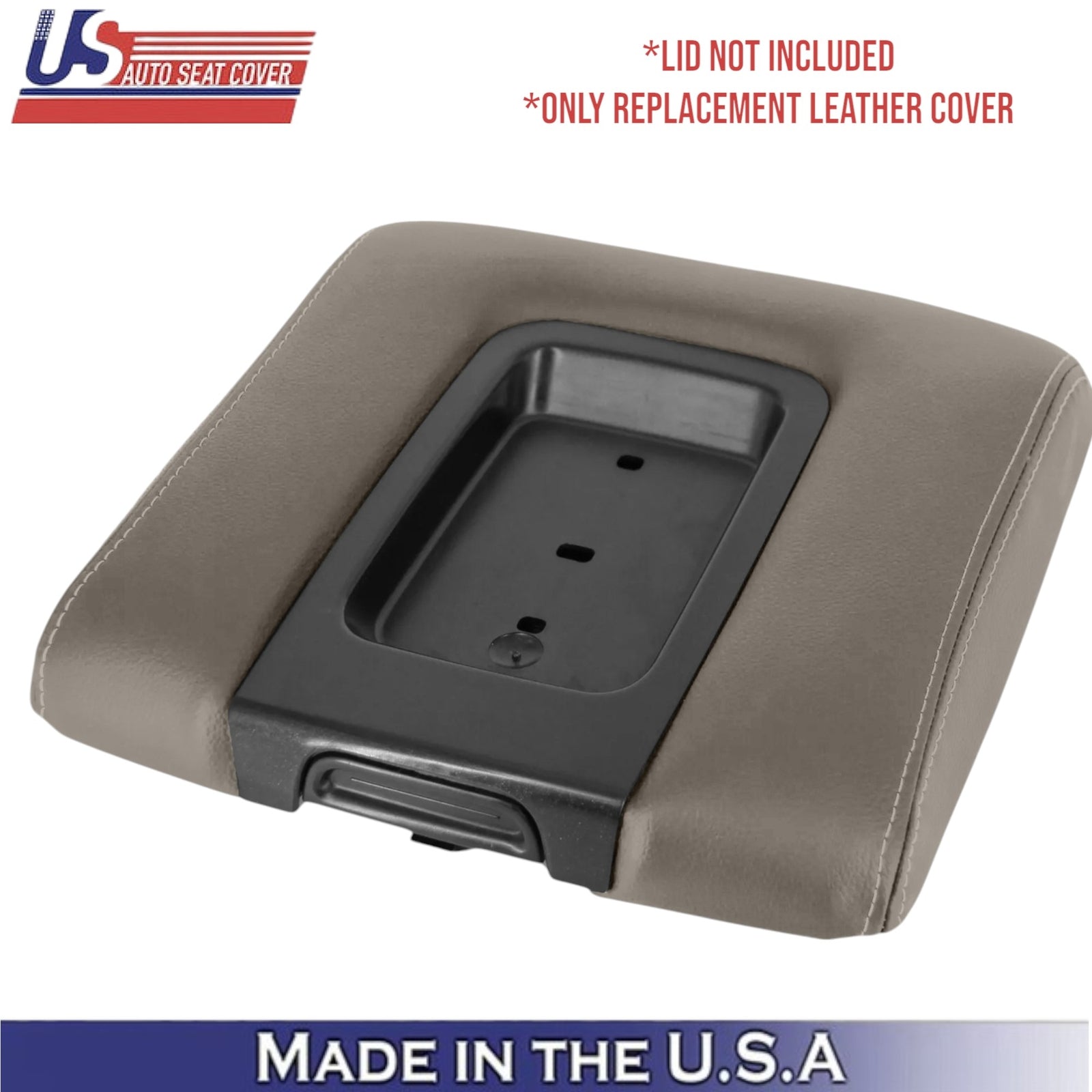 2014-2019 For Chevrolet Silverado Leather Center Console Lid Cover Dune (Tan)