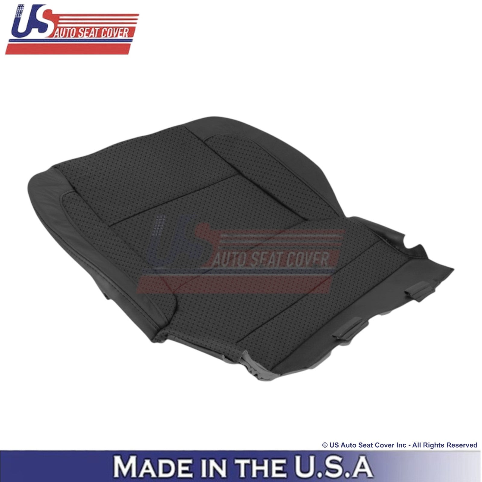 2014-2019 For Chevy Silverado 1500 LT LS Leatherette Perf Front Covers Jet Black