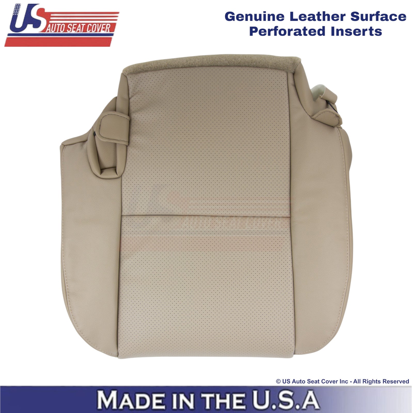 2008-2014 Fits Toyota Sequoia Genuine Leather Perf. Rear Left Bottom Cover Sand