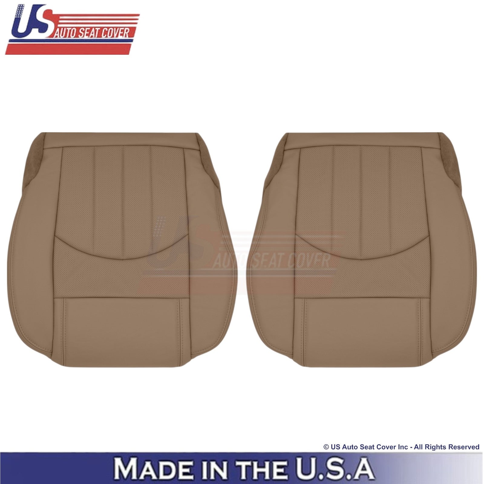 2013-2017 For Buick Enclave Leather Front Replacement Seat Covers Choccachino