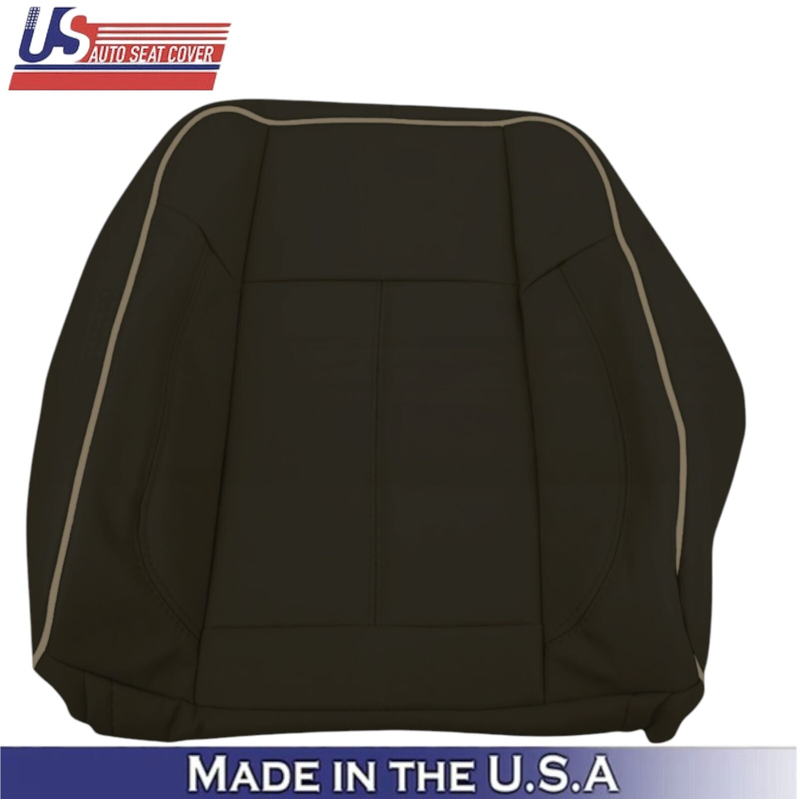 2006-2010 For Hummer H3 Genuine Leather Driver Top & Bottom Seat Covers Ebony
