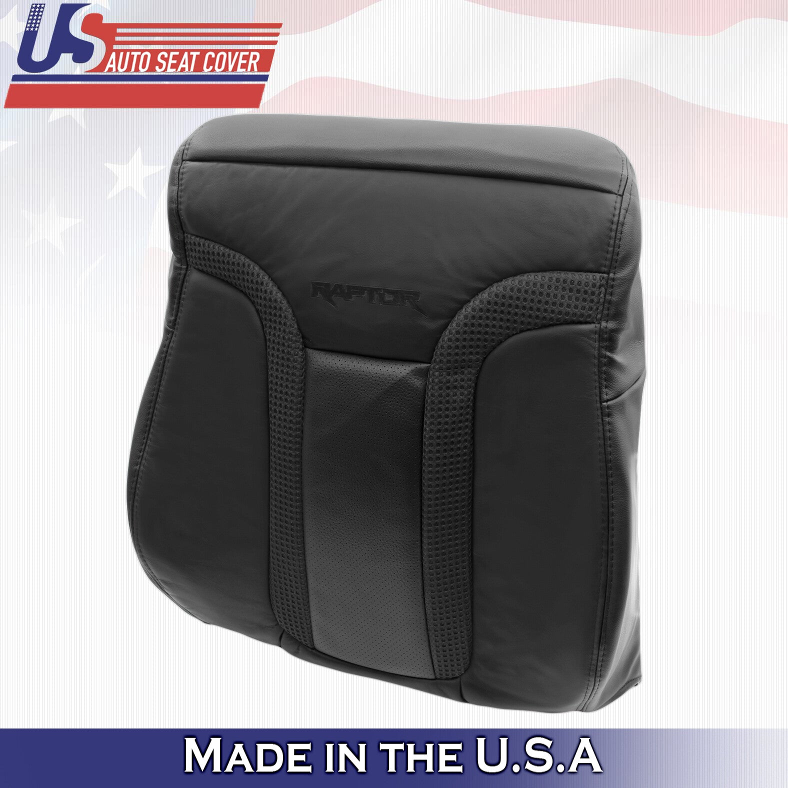 Driver Passenger Charcoal Black Leather Seat Covers 2010 - 2014 Ford F150 Raptor