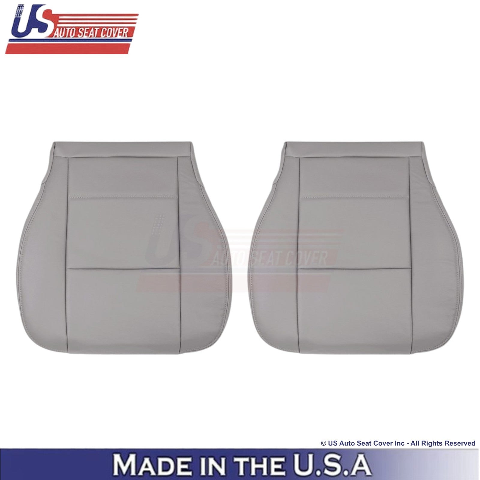 2001-2007 Fits Toyota Sequoia Leatherette Front Bottom Seat Covers Charcoal Gray