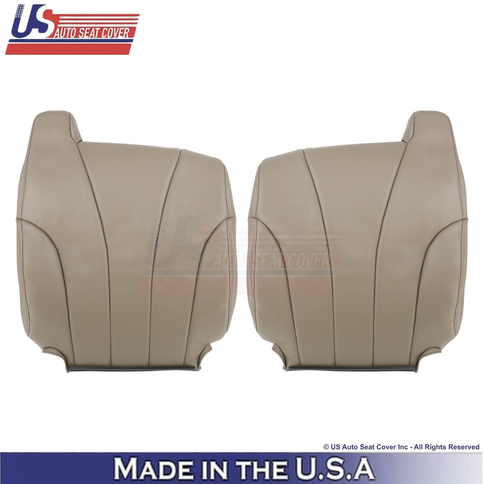 2001-2002 For Chevy Silverado W/T Leatherette Front Top Covers Medium Neutral