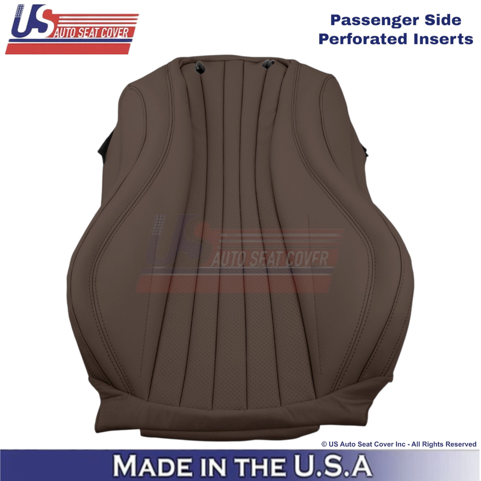2017-2023 Fits Mercedes Benz E-Class Leatherette Front Seat Covers Nut Brown