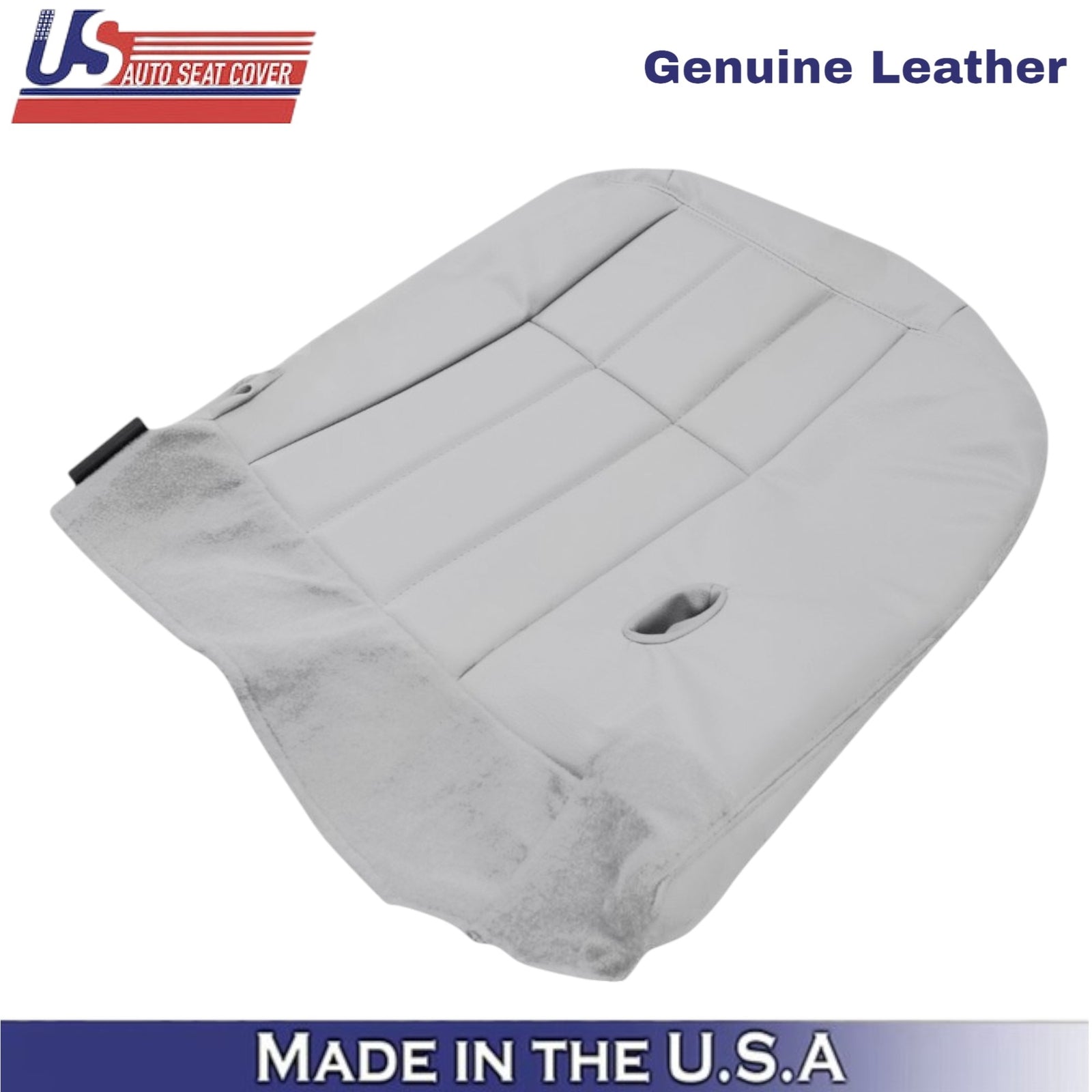 2003-2005 For Mercury Grand Marquis Leather Driver Bottom Seat Cover Light Flint