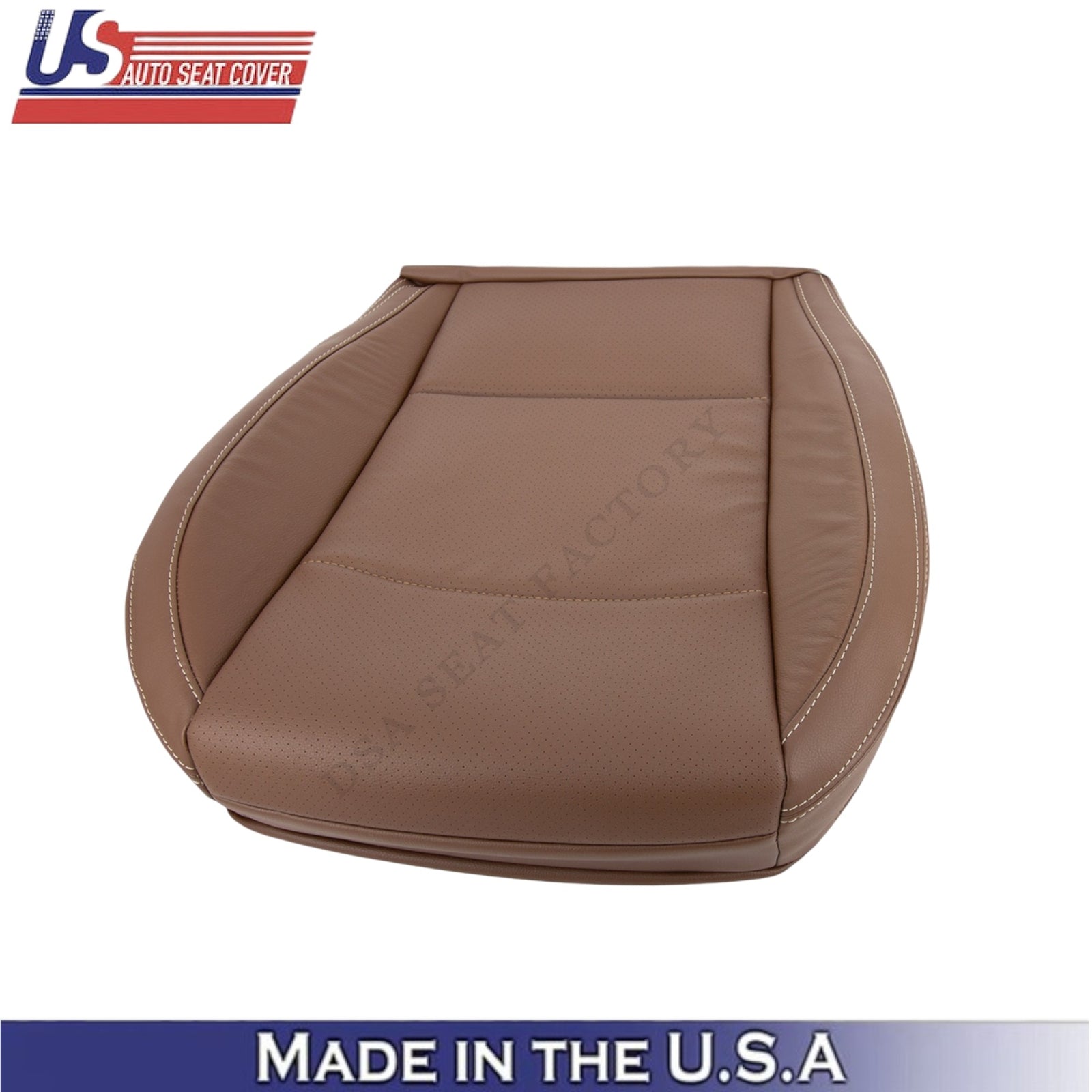 2015-2017 For Subaru Outback Leatherette Passenger Bottom Seat Cover Java Brown