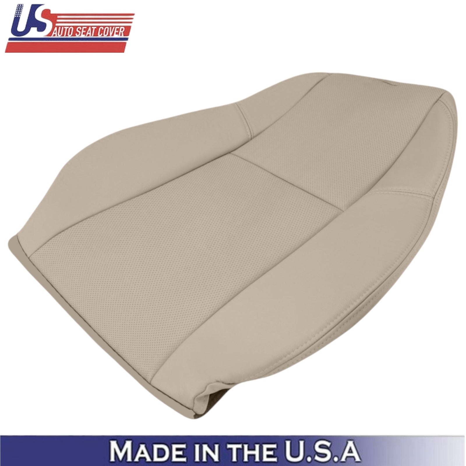 2007-2014 For Cadillac Escalade Leatherette Front Top Seat Covers Light Cashmere