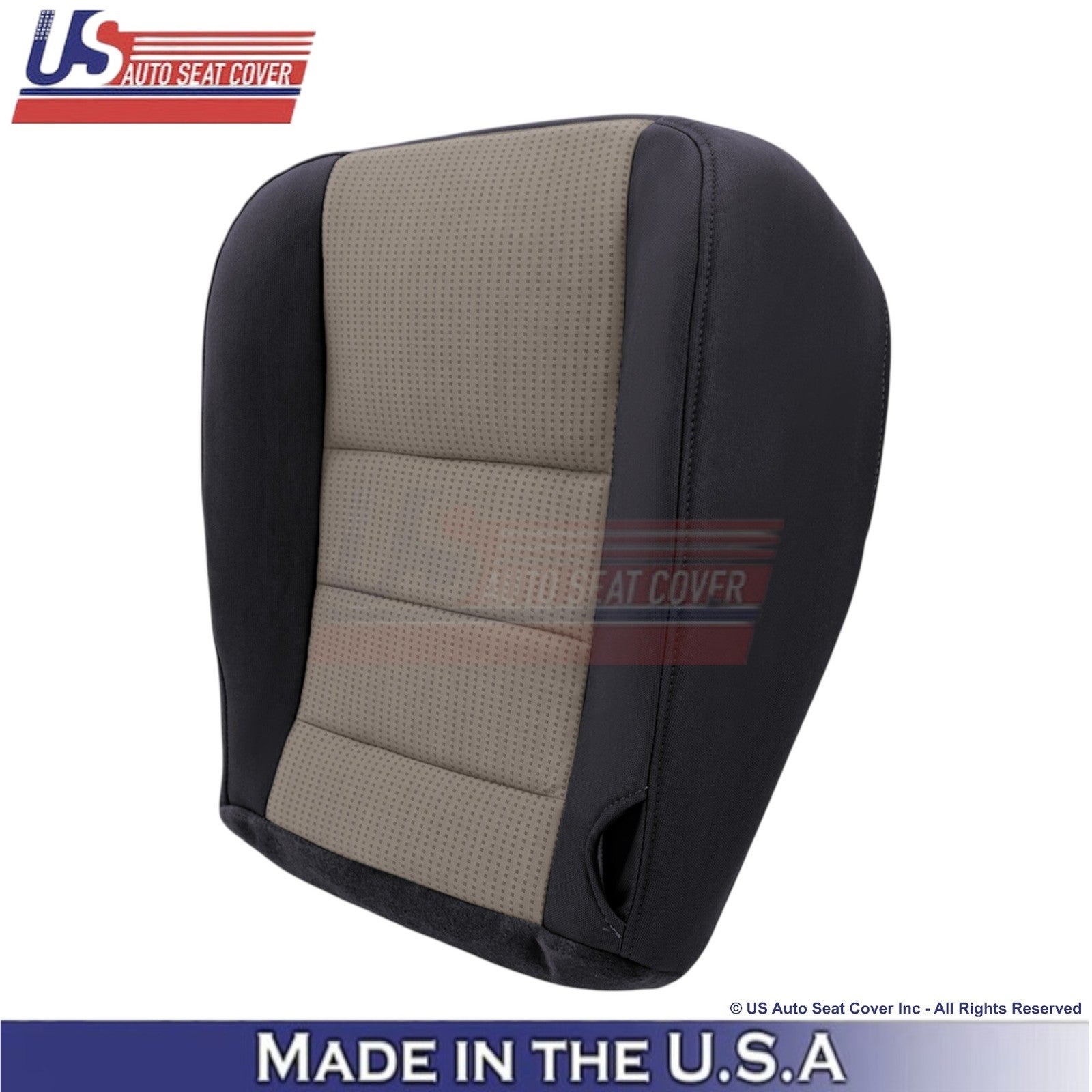 2008-2010 Fits Ford F-250 XLT Cloth Driver Side Seat Covers 2-Tone Black & Gray