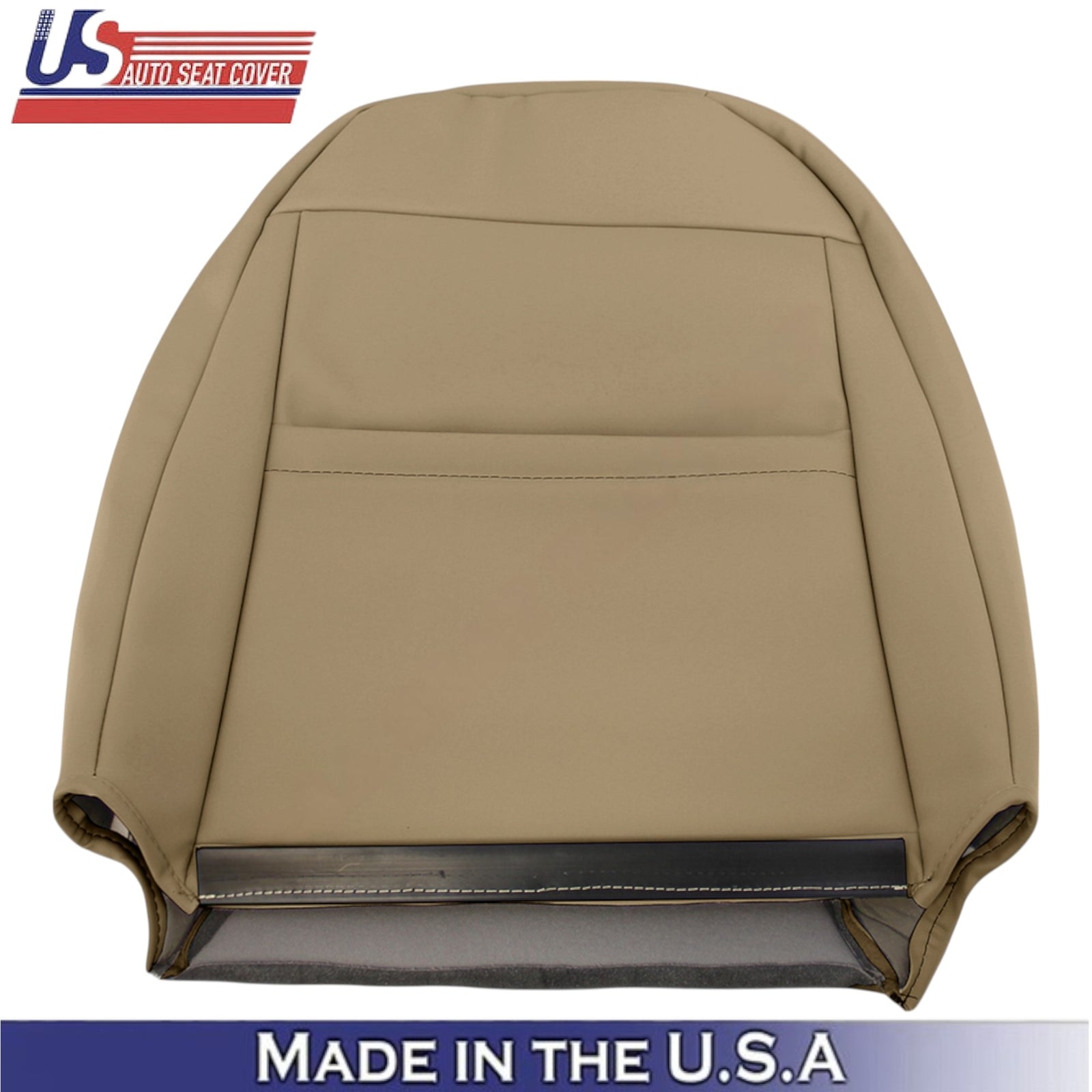 1999-2004 For Ford Mustang V6 Leatherette Driver Top Seat Cover Medium Parchment