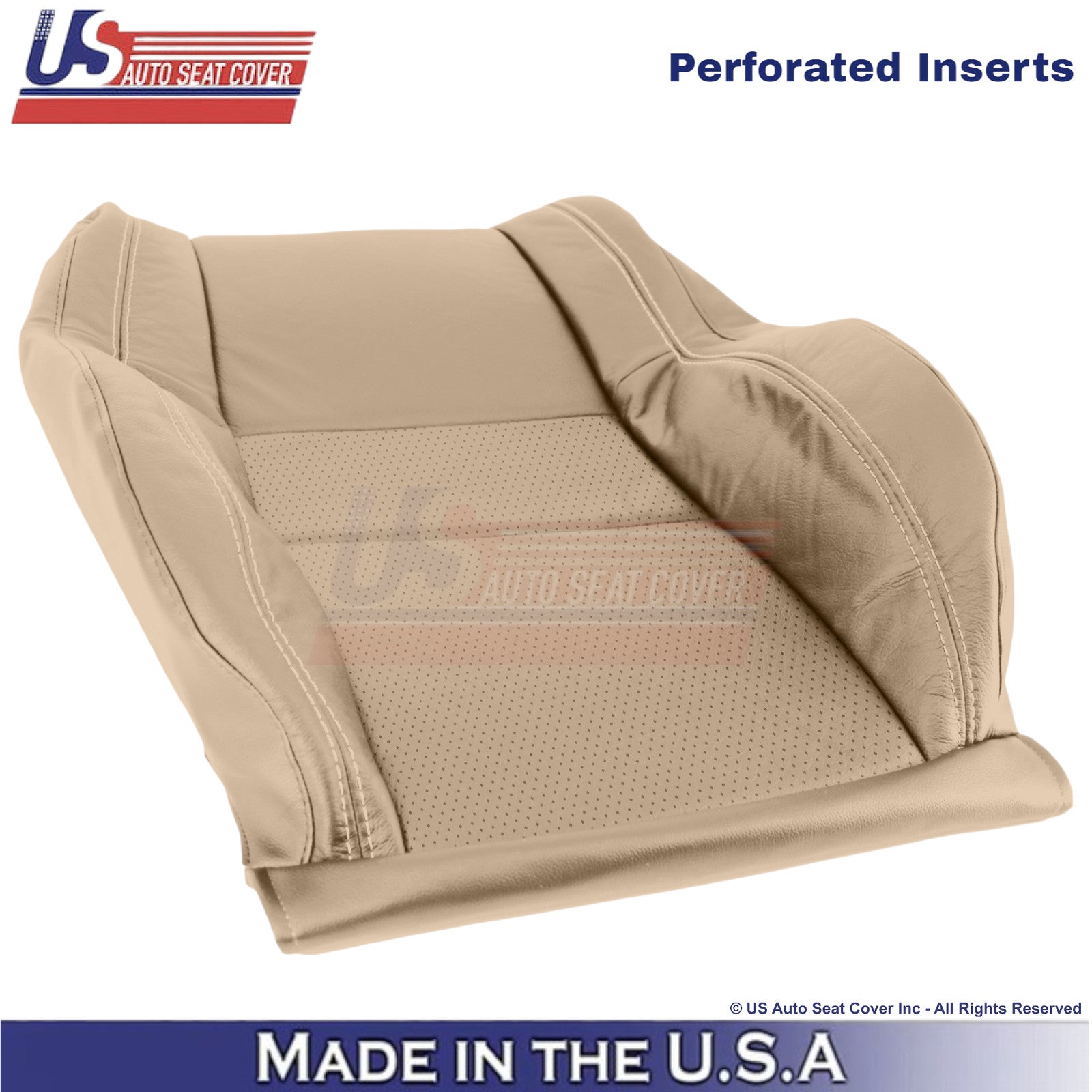 2011-2017 For Dodge Durango Genuine Leather Top Replacement Seat Covers Tan