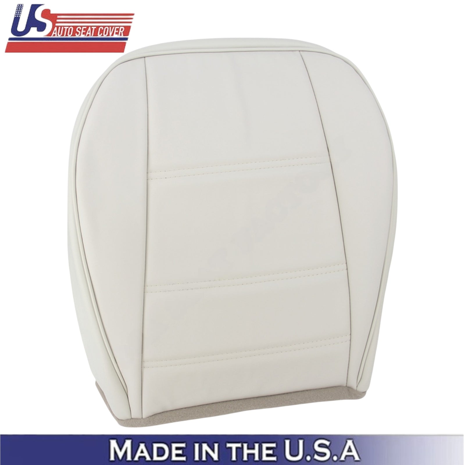 1999-2004 For Ford Mustang V6 Leatherette Front Bottom Seat Covers Oxford White