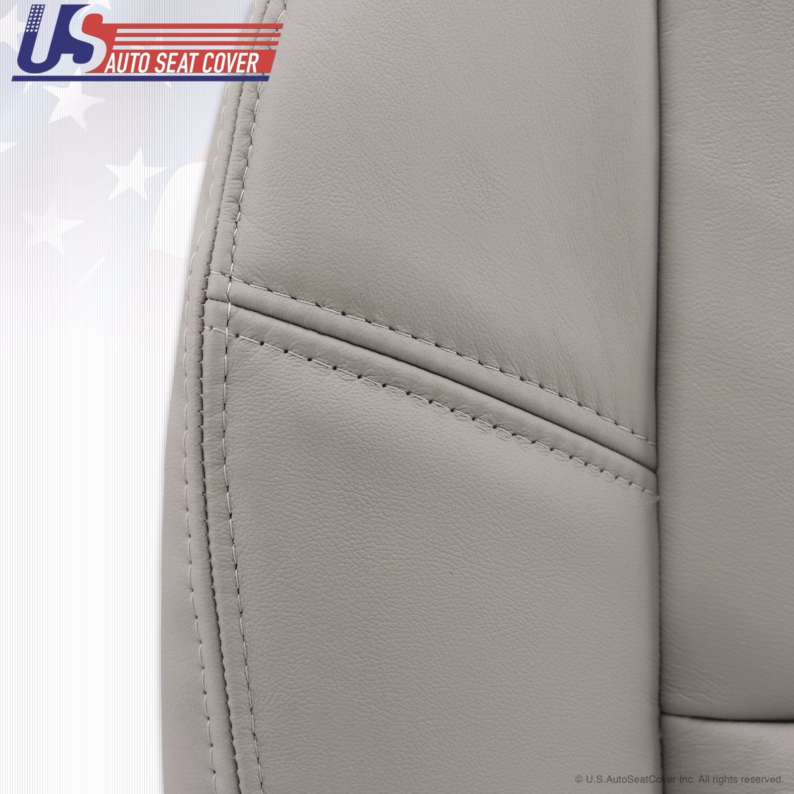 2007 2008 Chevy Tahoe & Suburban Driver Bottom Leather Seat Cover Light Gray