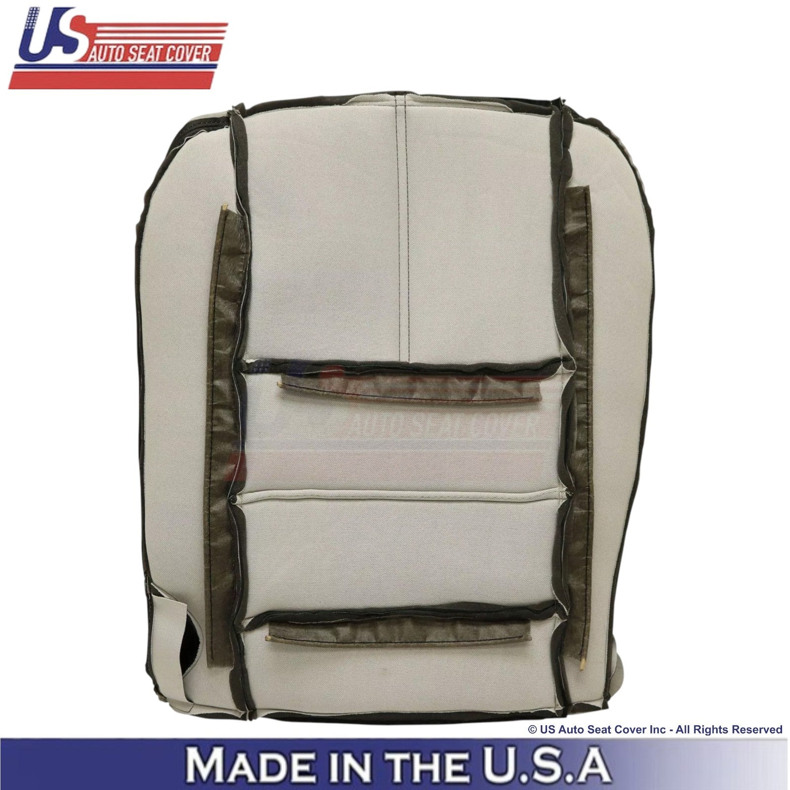 2008-2010 For Ford F250-550 FX4 Leather Driver Side Covers Black/White stitch