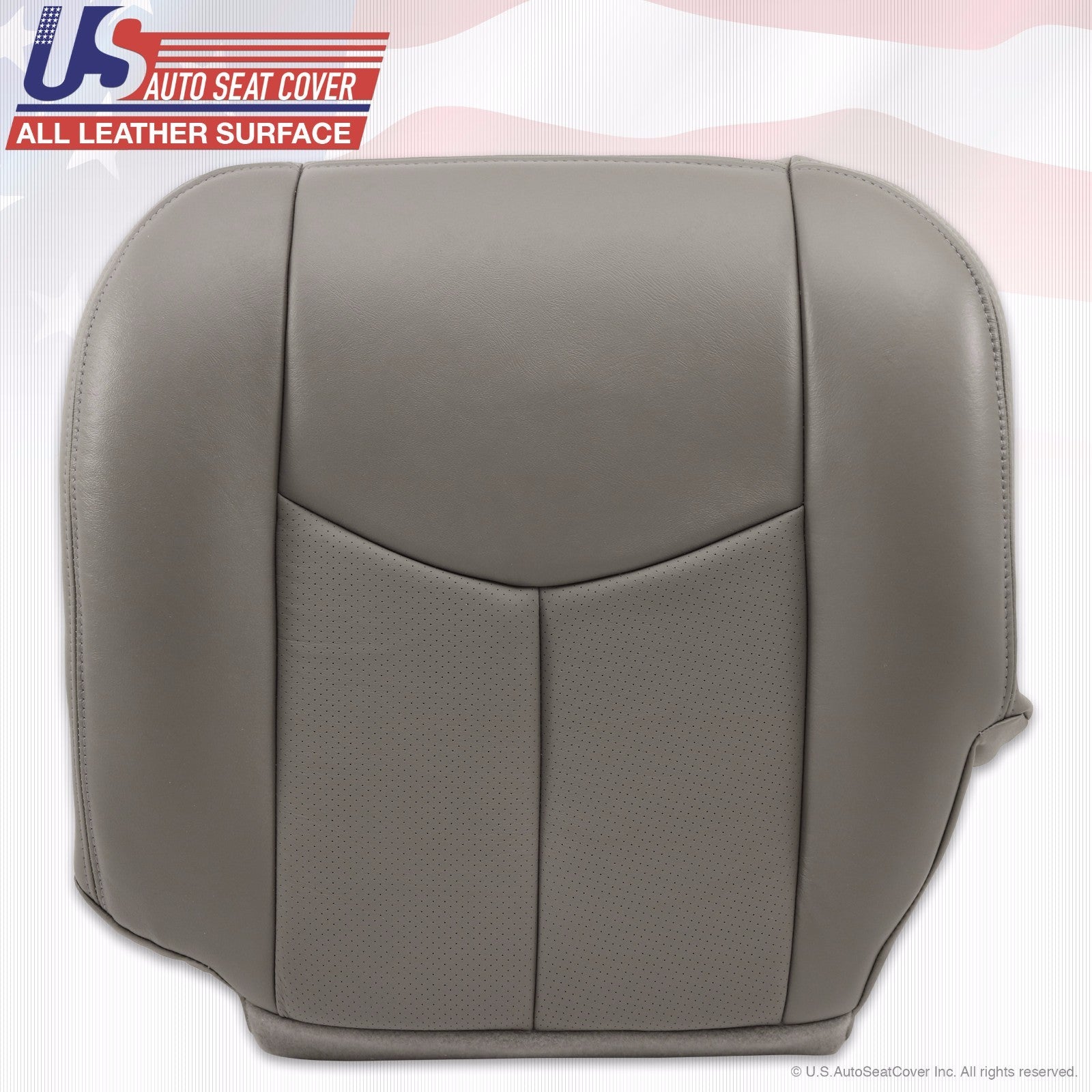 2003 -06 Cadillac Escalade Driver Passenger Bottom Leather Seat Cover Gray 922